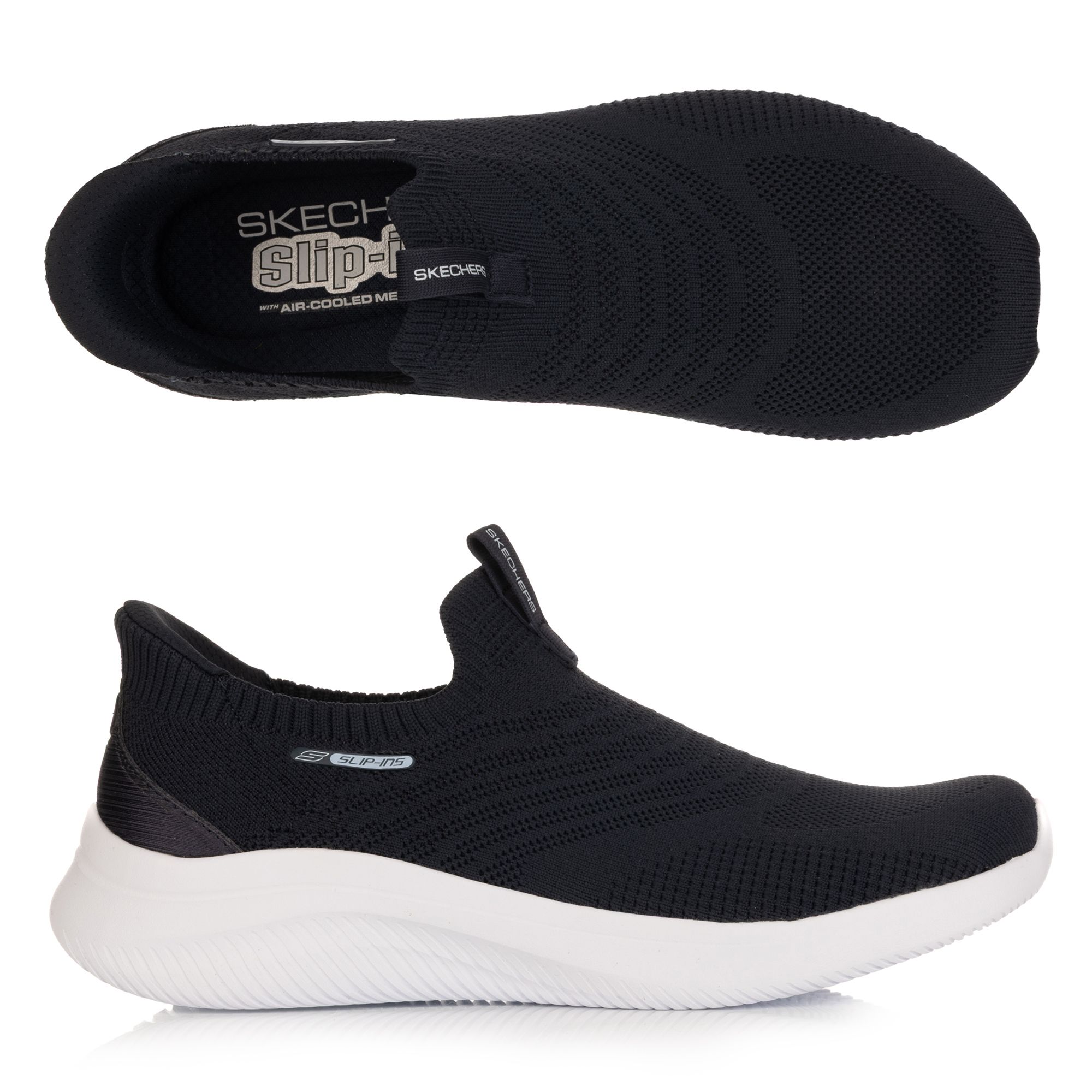SKECHERS Damen-Slipper Ultra Flex 4.0 Strick Hands Free Slip-Ins®