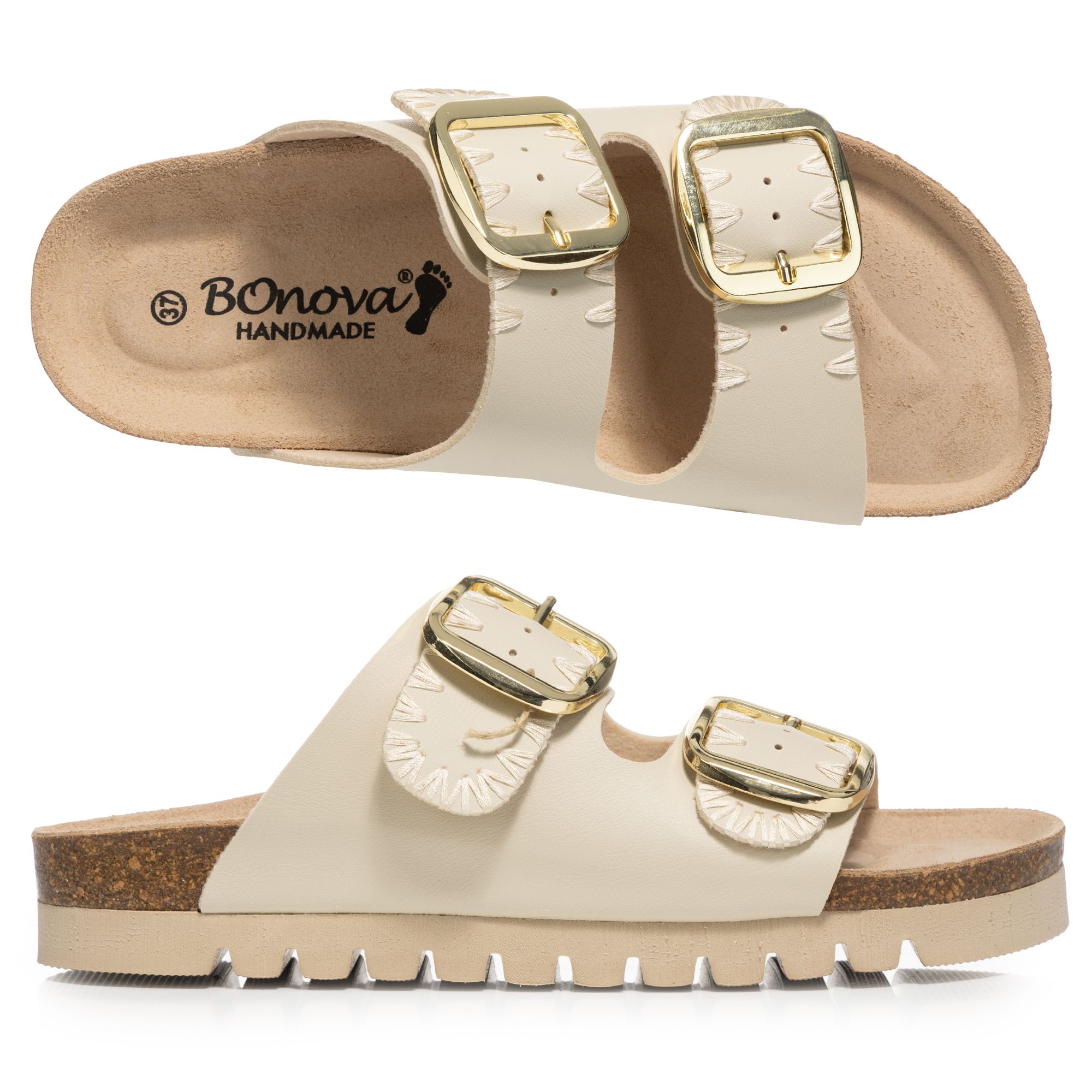 BONOVA Damen Pantolette Bonoflor 2 verstel. Riemen Super-Soft-Fußbett