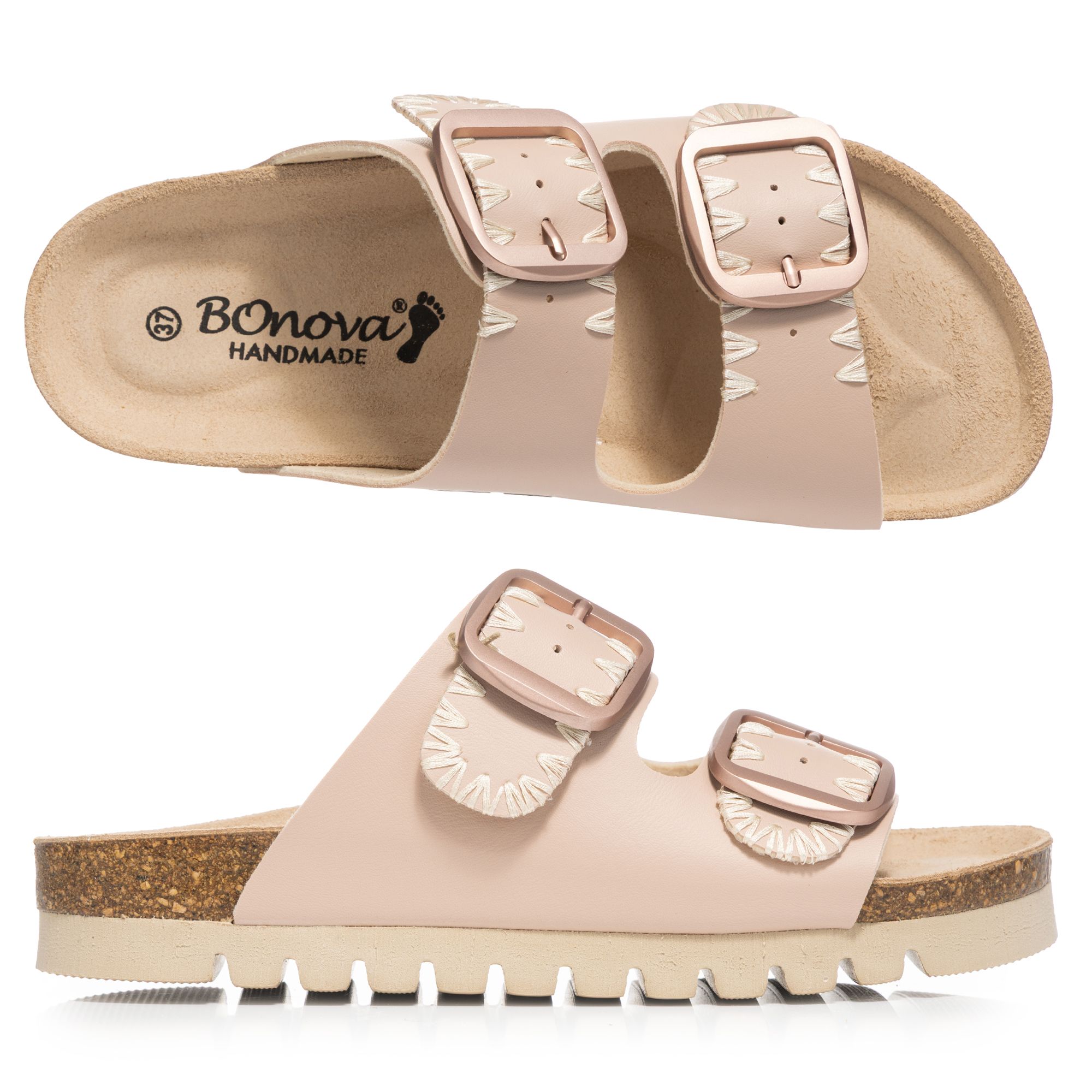 BONOVA Damen Pantolette Bonoflor 2 verstel. Riemen Super-Soft-Fußbett