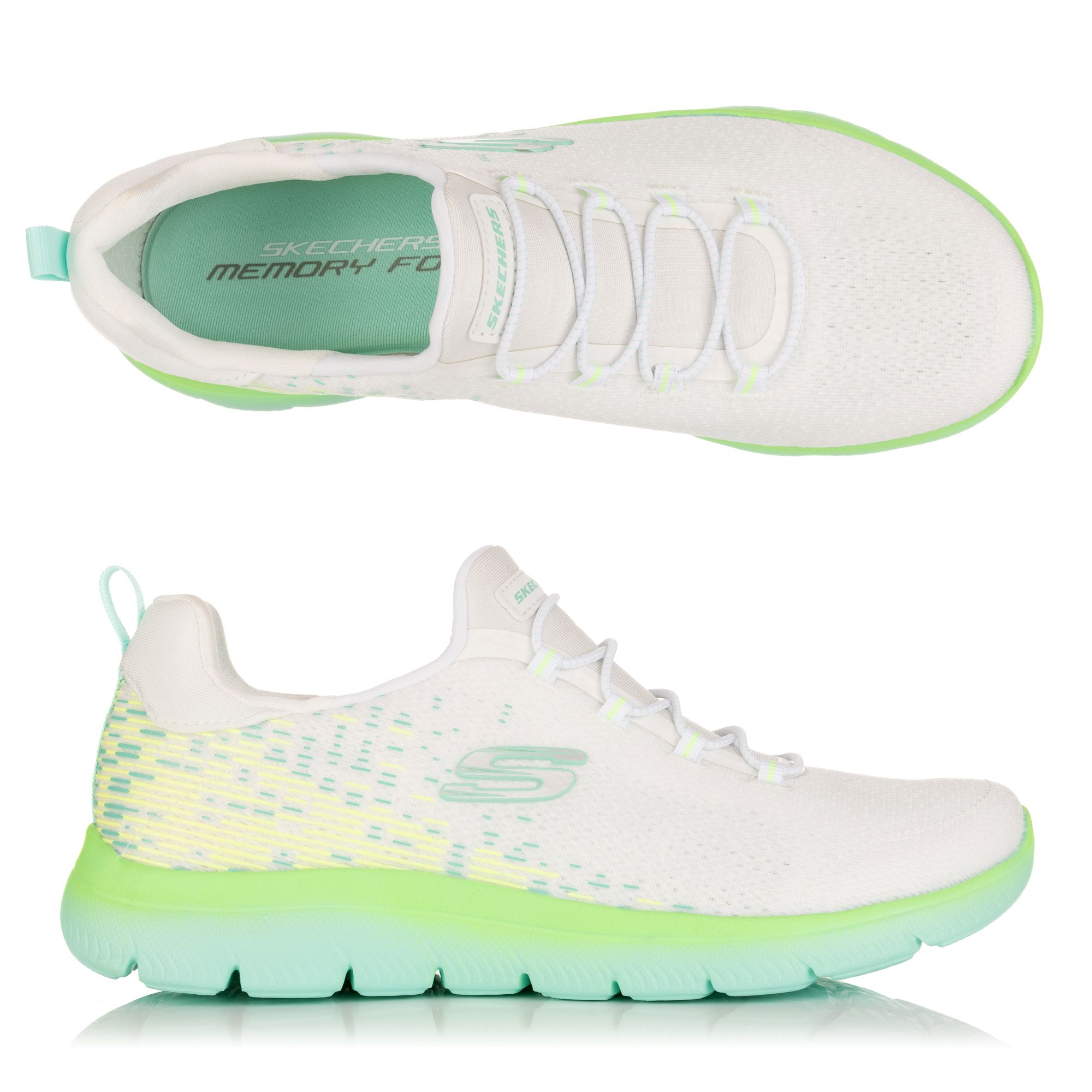 SKECHERS Damen-Slipper Summits Mesh Memory Foam