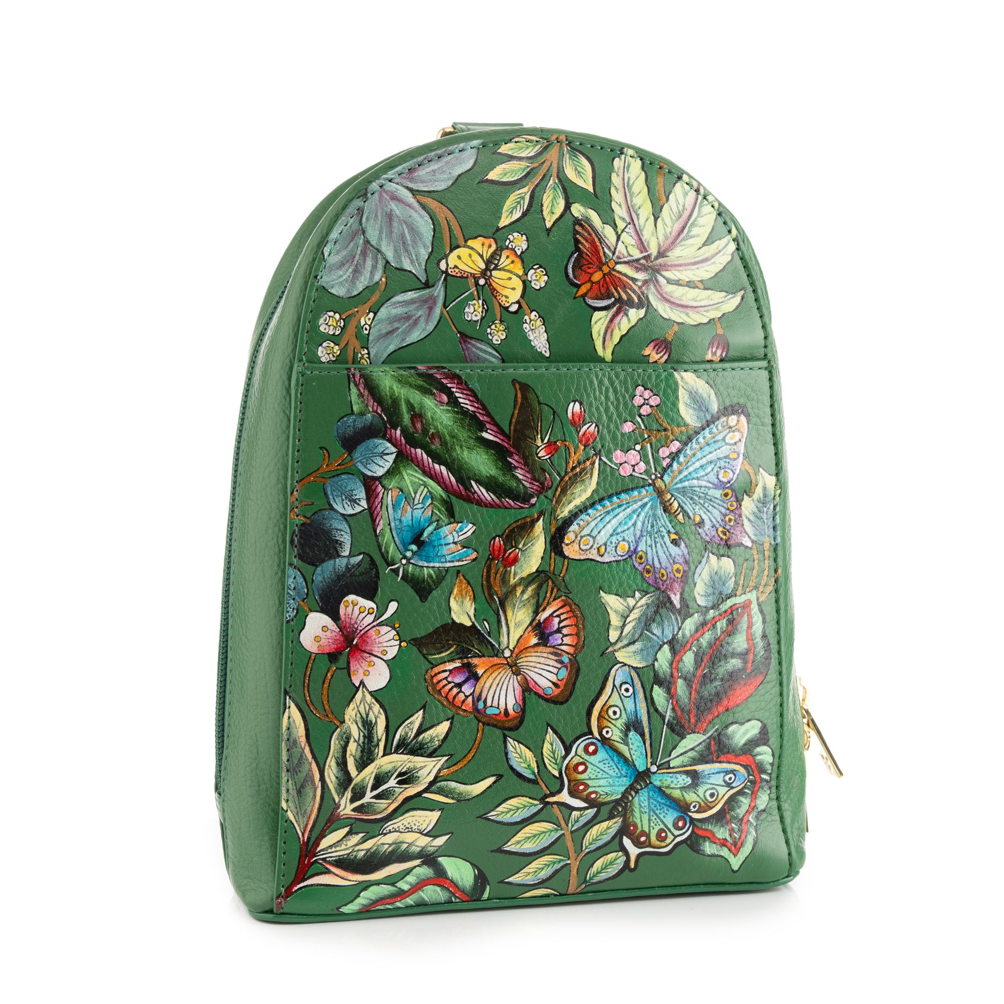 ANUSCHKA® Umhängetasche echt Leder div. Fächer handbemalt