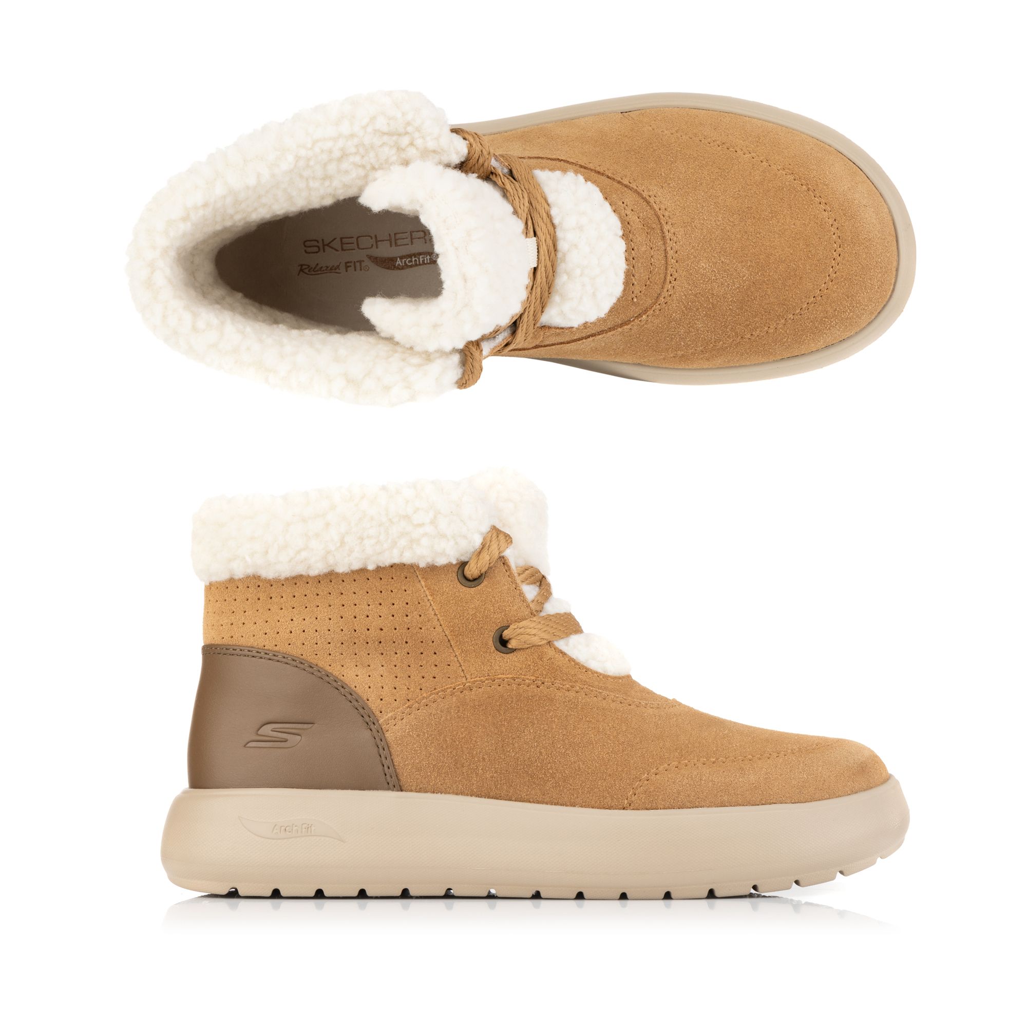 SKECHERS Damen-Stiefelette Arch Fit Horizon gefüttert Wildleder