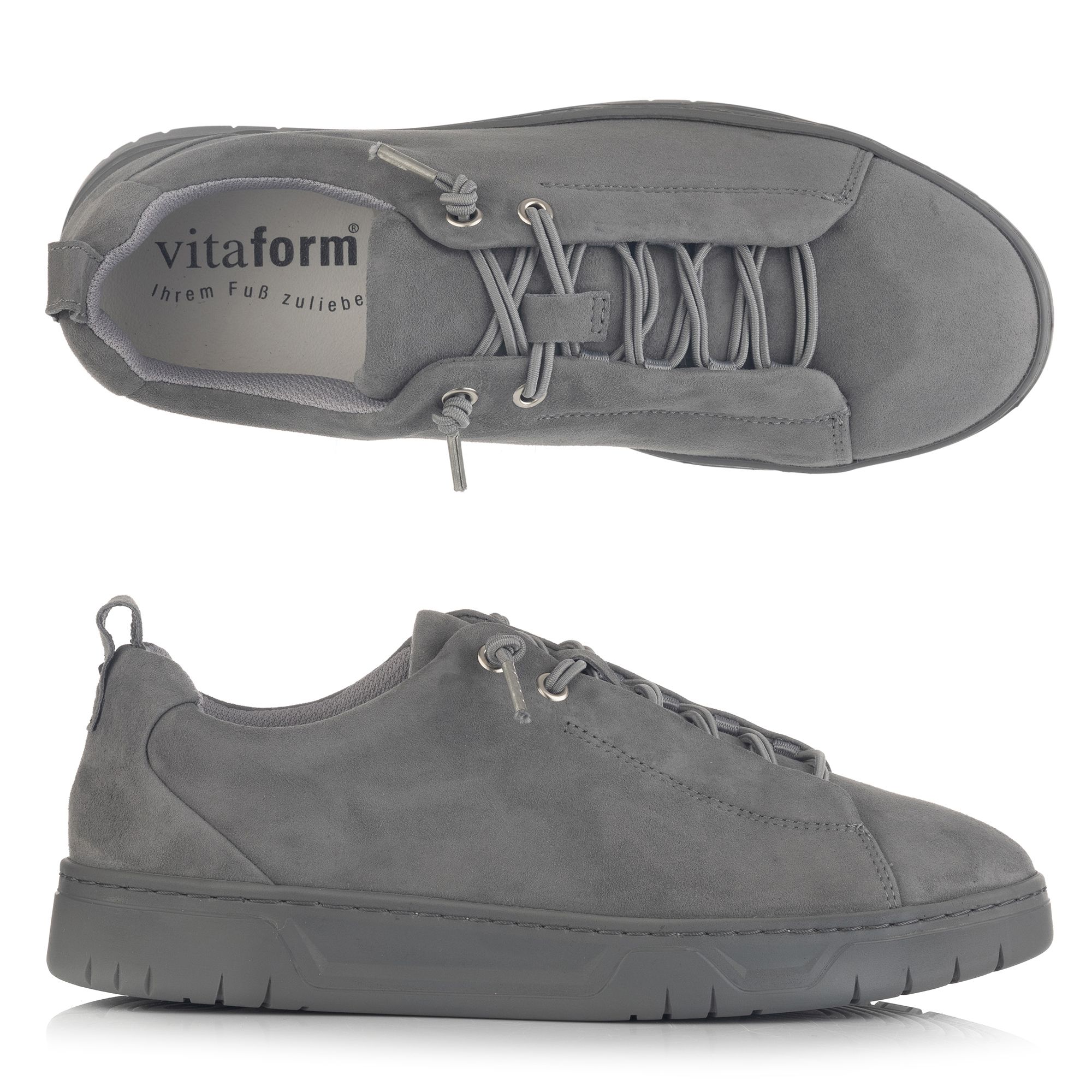 VITAFORM Damen-Sneaker Samtziege elastische Schnürung Sohle Marla