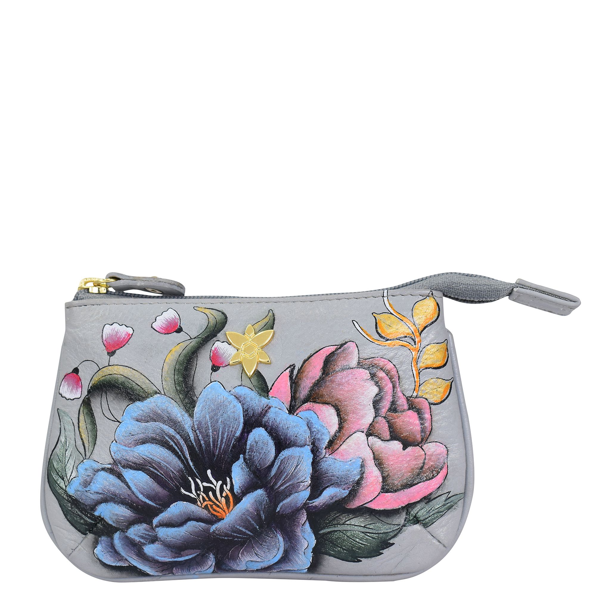 ANUSCHKA® Geldbörse echt Leder Medium handbemalt