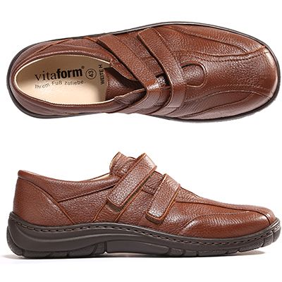VITAFORM Herren-Halbschuh Elchleder Ziernähte Handnahtsohle