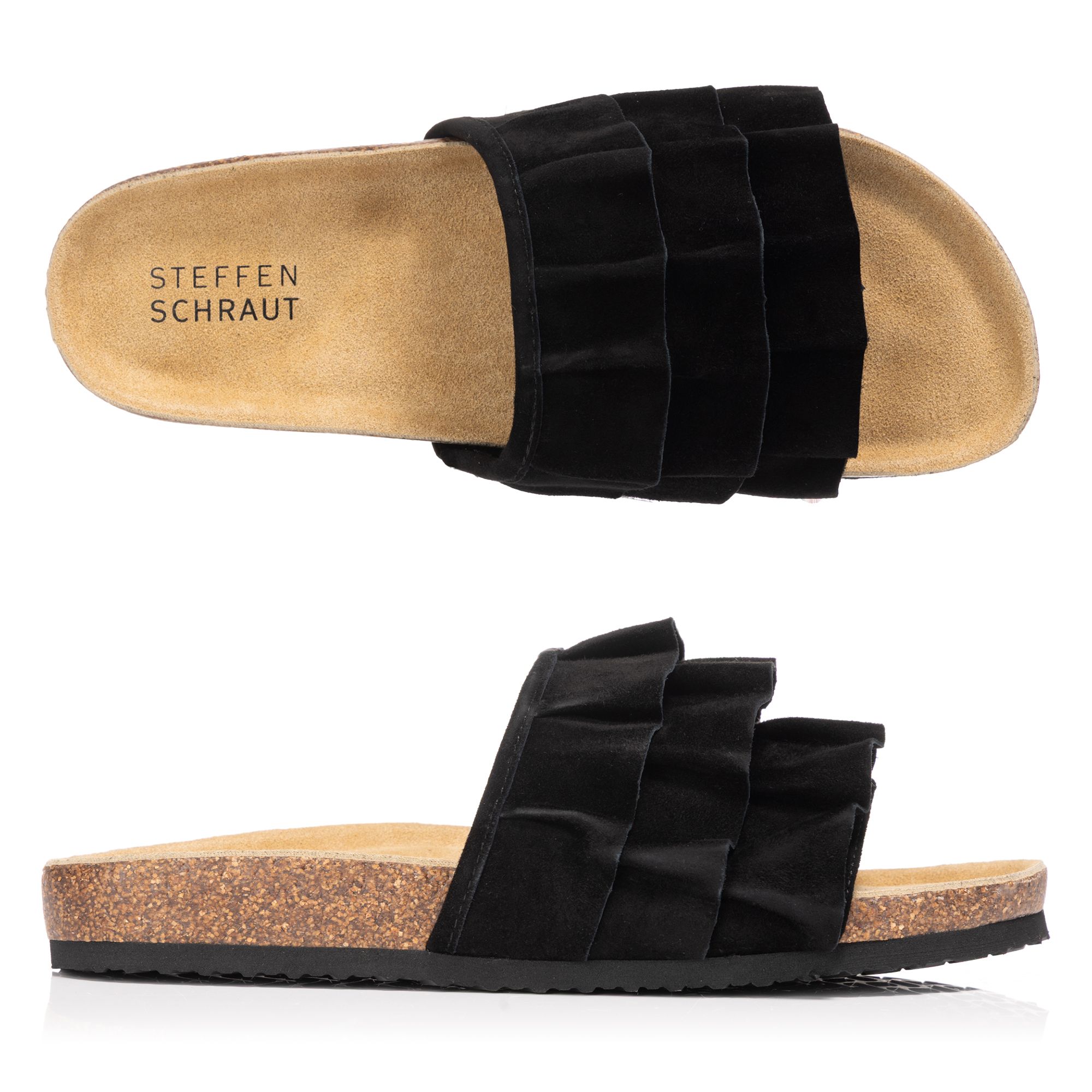 STEFFEN SCHRAUT Pantolette Wildleder Weite G Tieffußbett