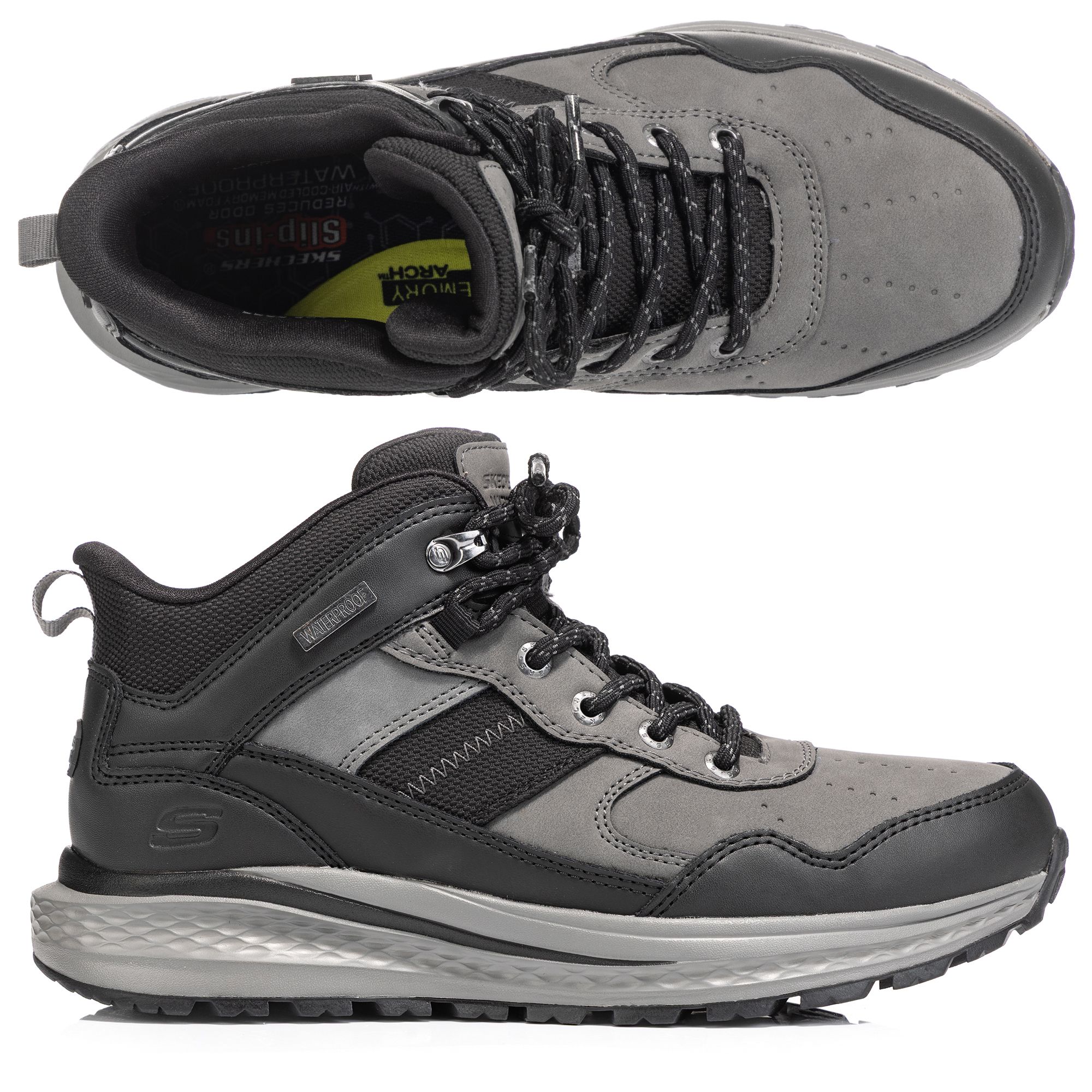 SKECHERS Herren-Stiefelette Slade Ultra-Turner wasserdicht Hands Free Slip-Ins®