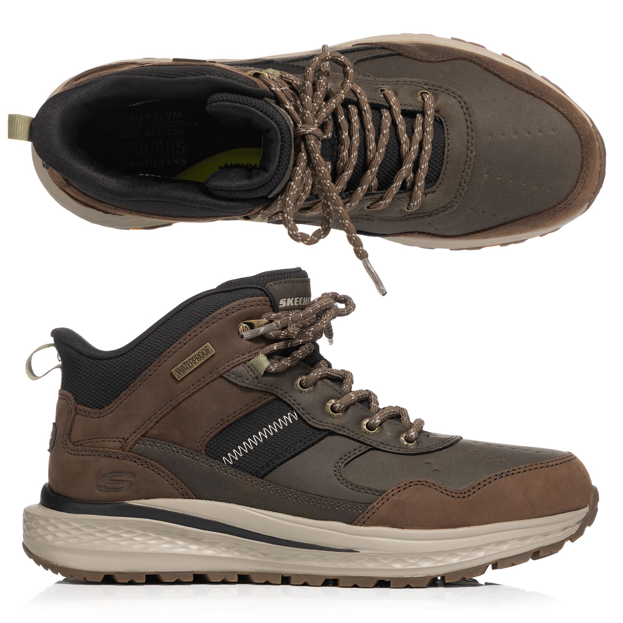 SKECHERS Herren-Stiefelette Slade Ultra-Turner wasserdicht Hands Free Slip-Ins®