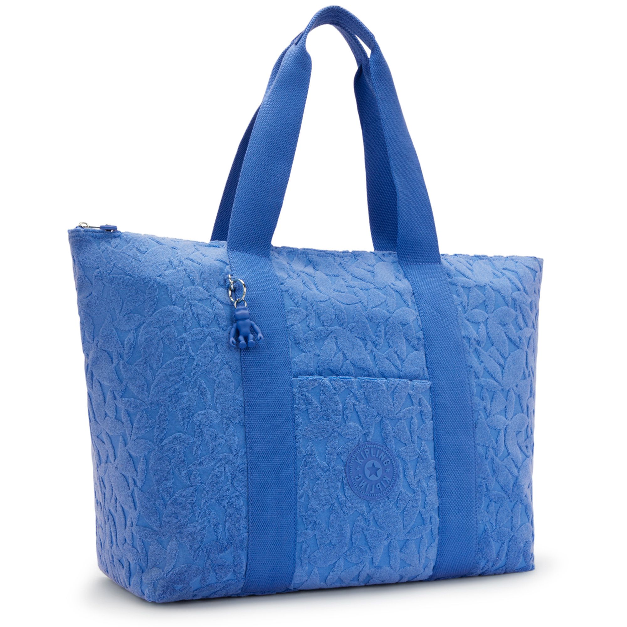 KIPLING® Freizeittasche Art M Resort Frottee-Optik Blätter-Dessin