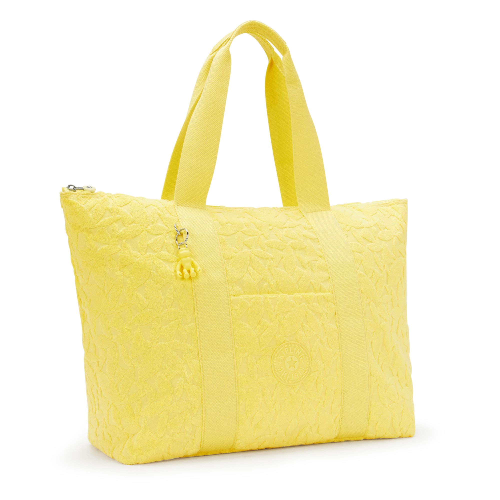 KIPLING® Freizeittasche Art M Resort Frottee-Optik Blätter-Dessin