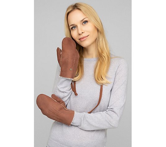 EMU Australia Damen-Handschuh Birrarung Glove Lederriemen 100% Schafsfell