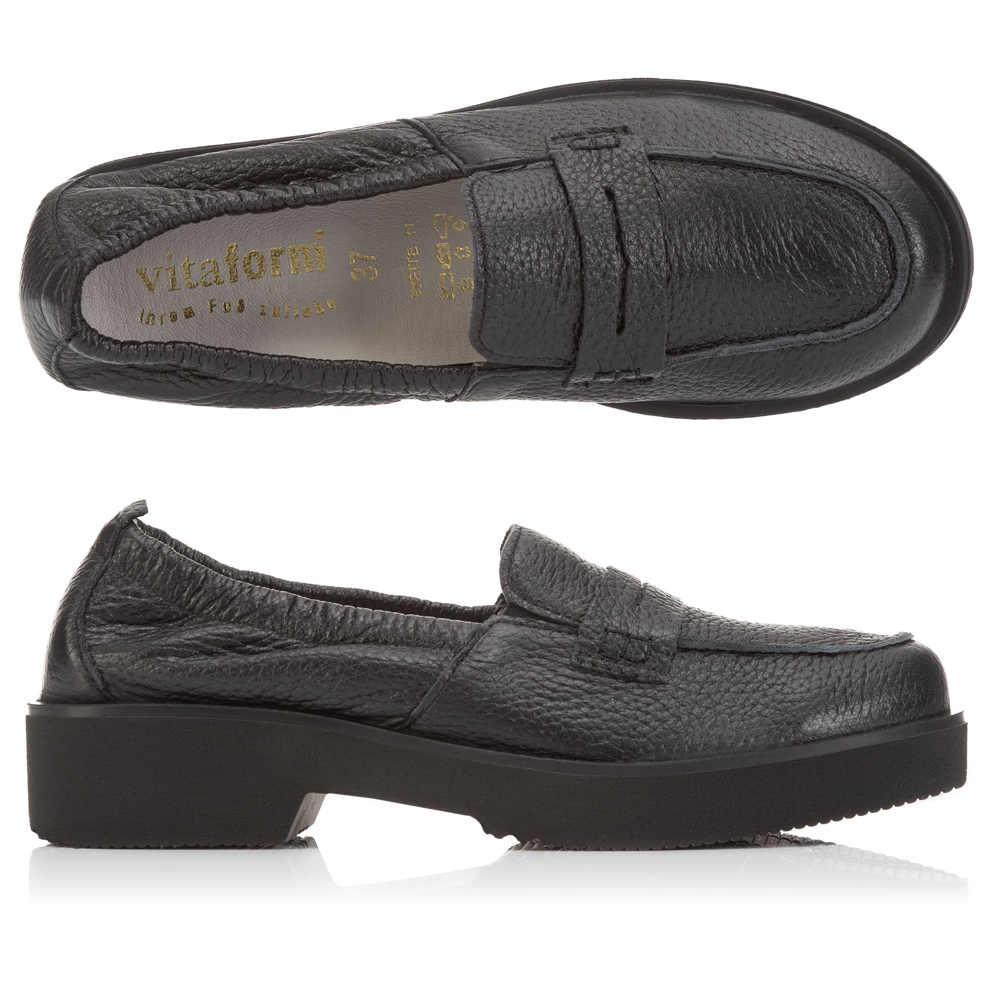 VITAFORM Damen-Slipper Hirschleder Shock Absorber Sohle Zoe
