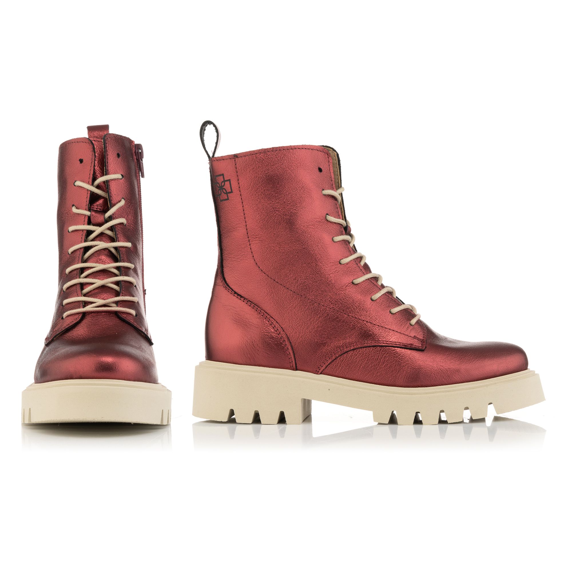 DAWID by Dawid Tomaszewski Damen-Stiefelette echt Leder Metallic-Optik