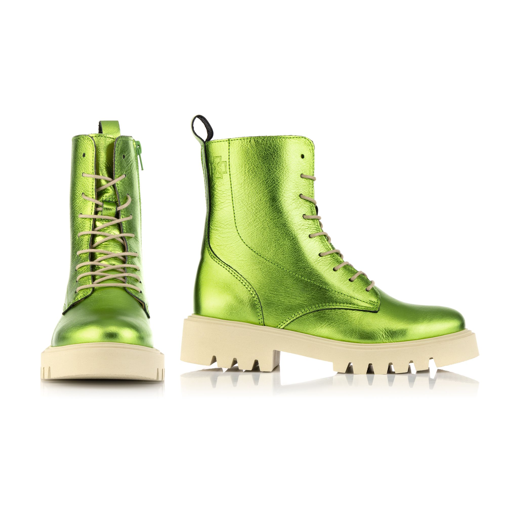 DAWID by Dawid Tomaszewski Damen-Stiefelette echt Leder Metallic-Optik