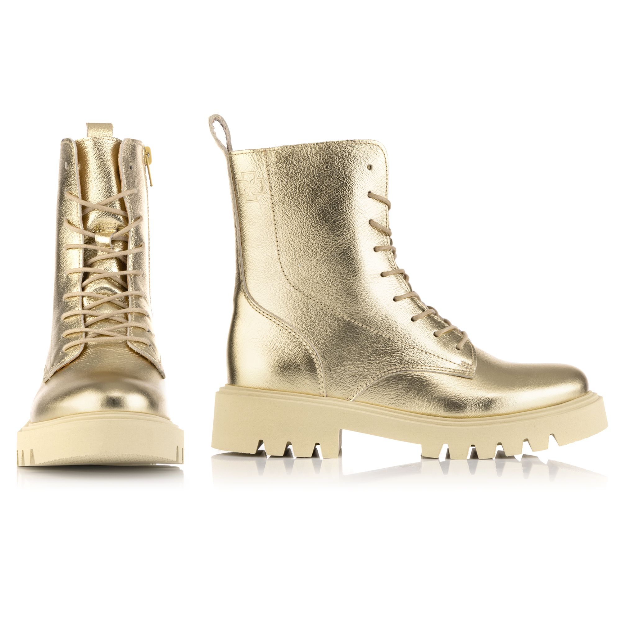 DAWID by Dawid Tomaszewski Damen-Stiefelette echt Leder Metallic-Optik