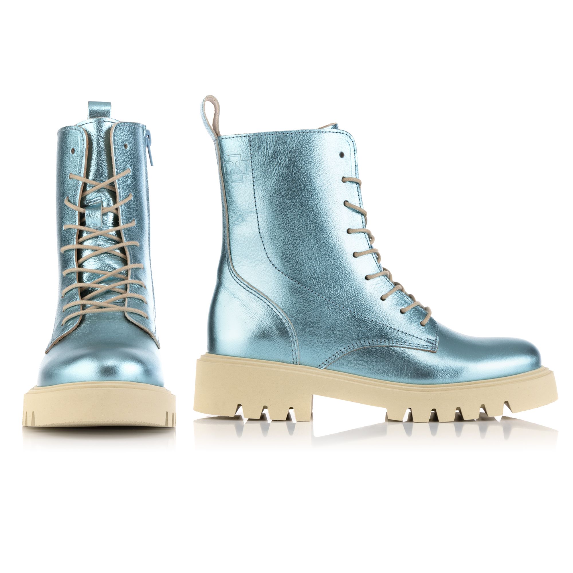 DAWID by Dawid Tomaszewski Damen-Stiefelette echt Leder Metallic-Optik