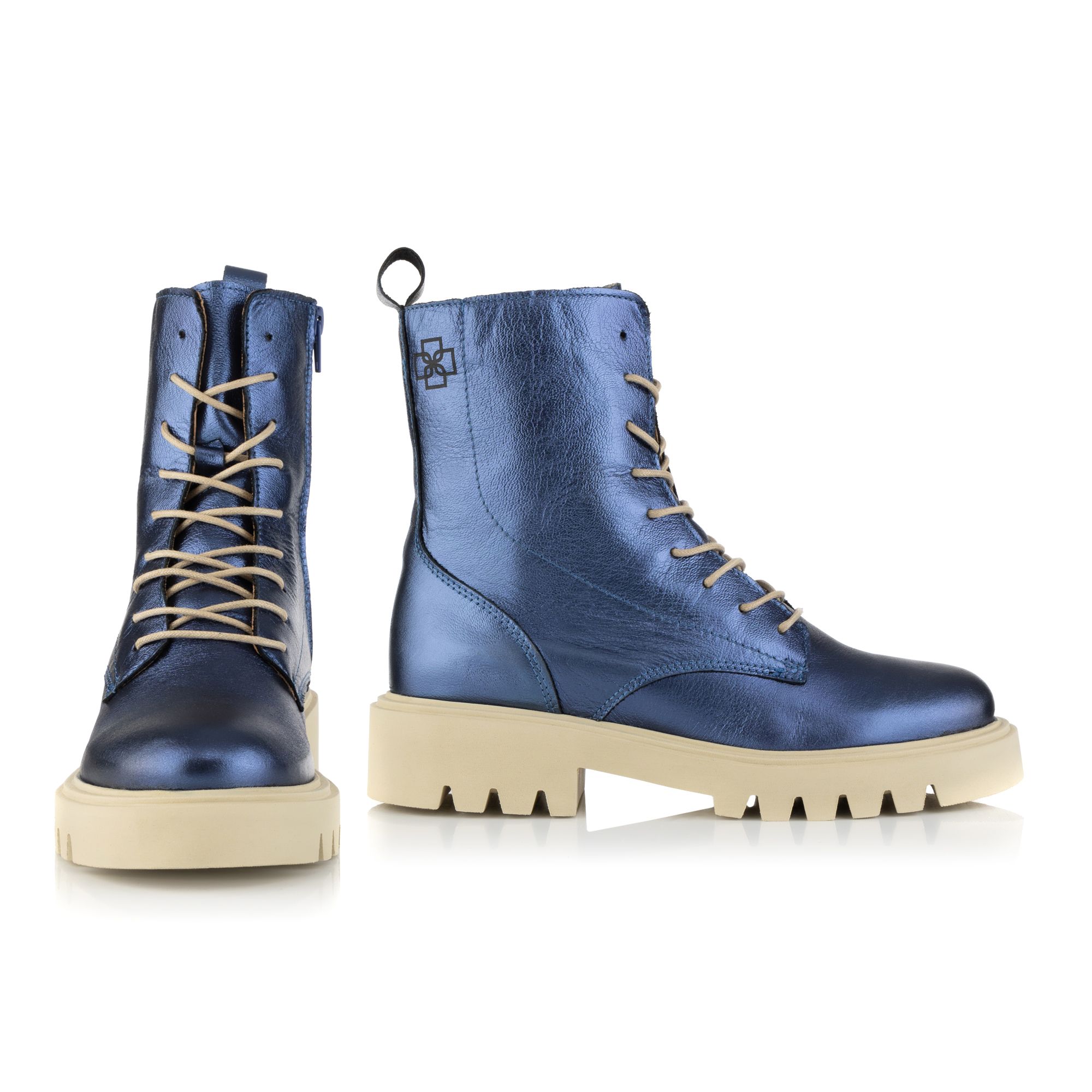 DAWID by Dawid Tomaszewski Damen-Stiefelette echt Leder Metallic-Optik