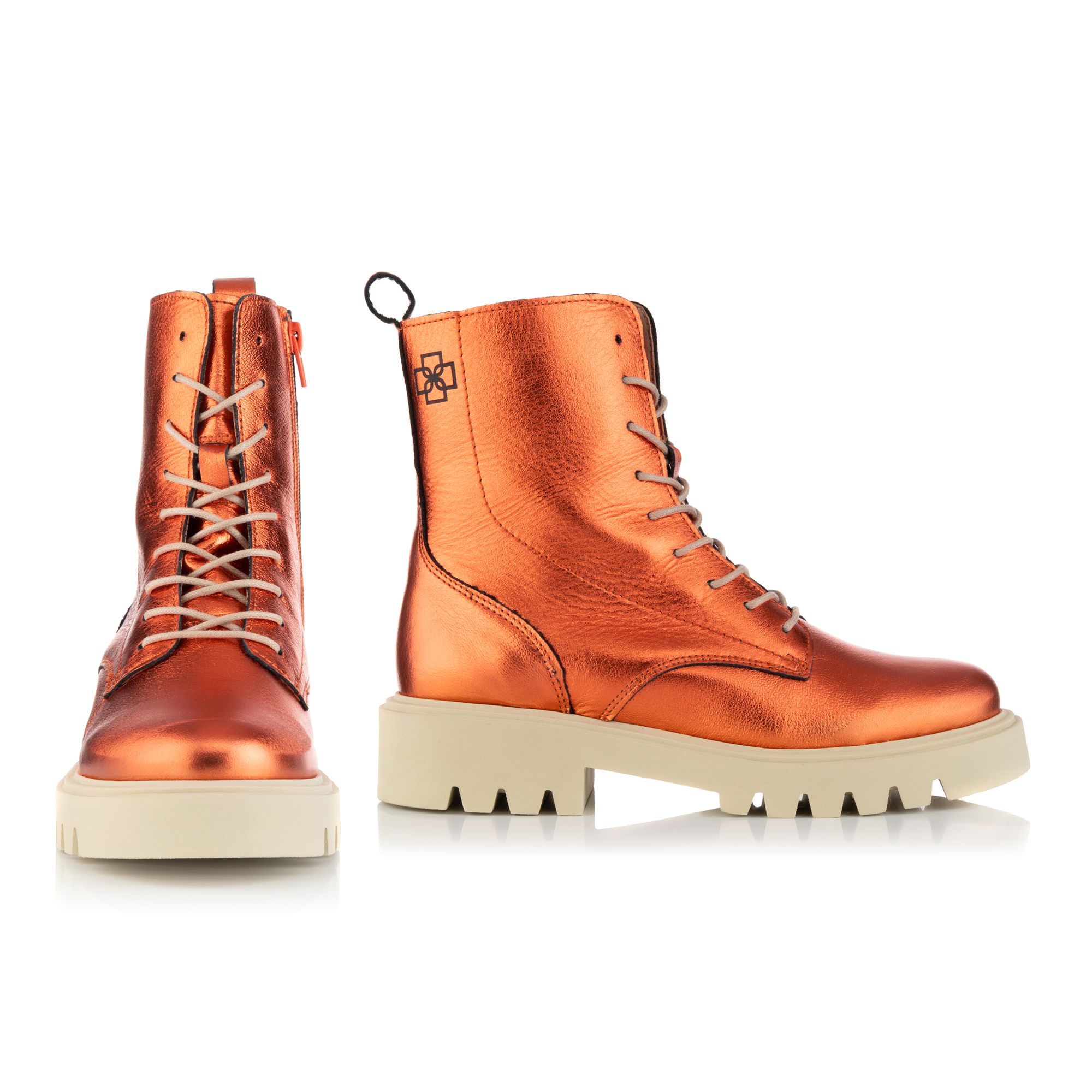 DAWID by Dawid Tomaszewski Damen-Stiefelette echt Leder Metallic-Optik