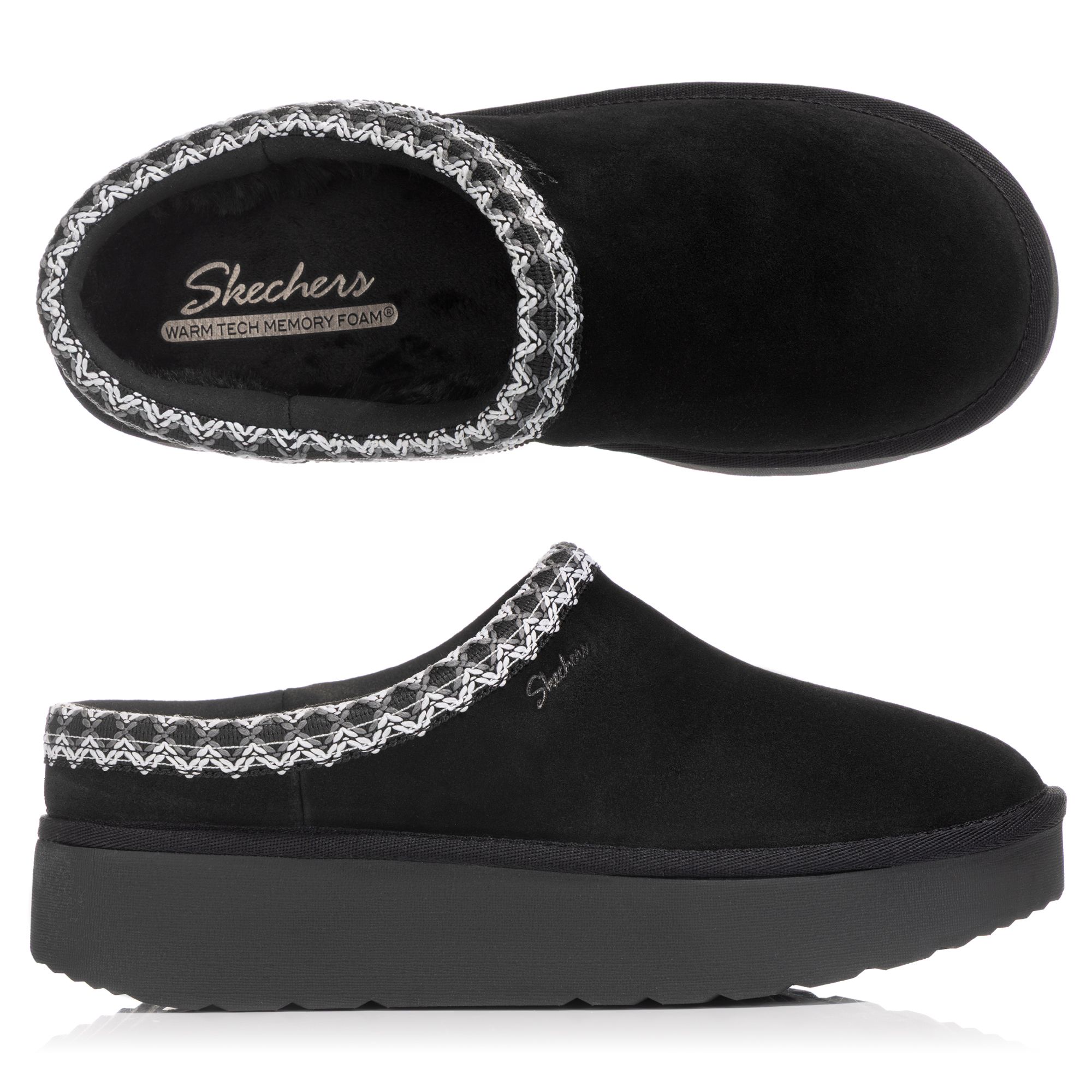 SKECHERS Damen-Clog Keep Cozy Cascade Wildleder gefüttert