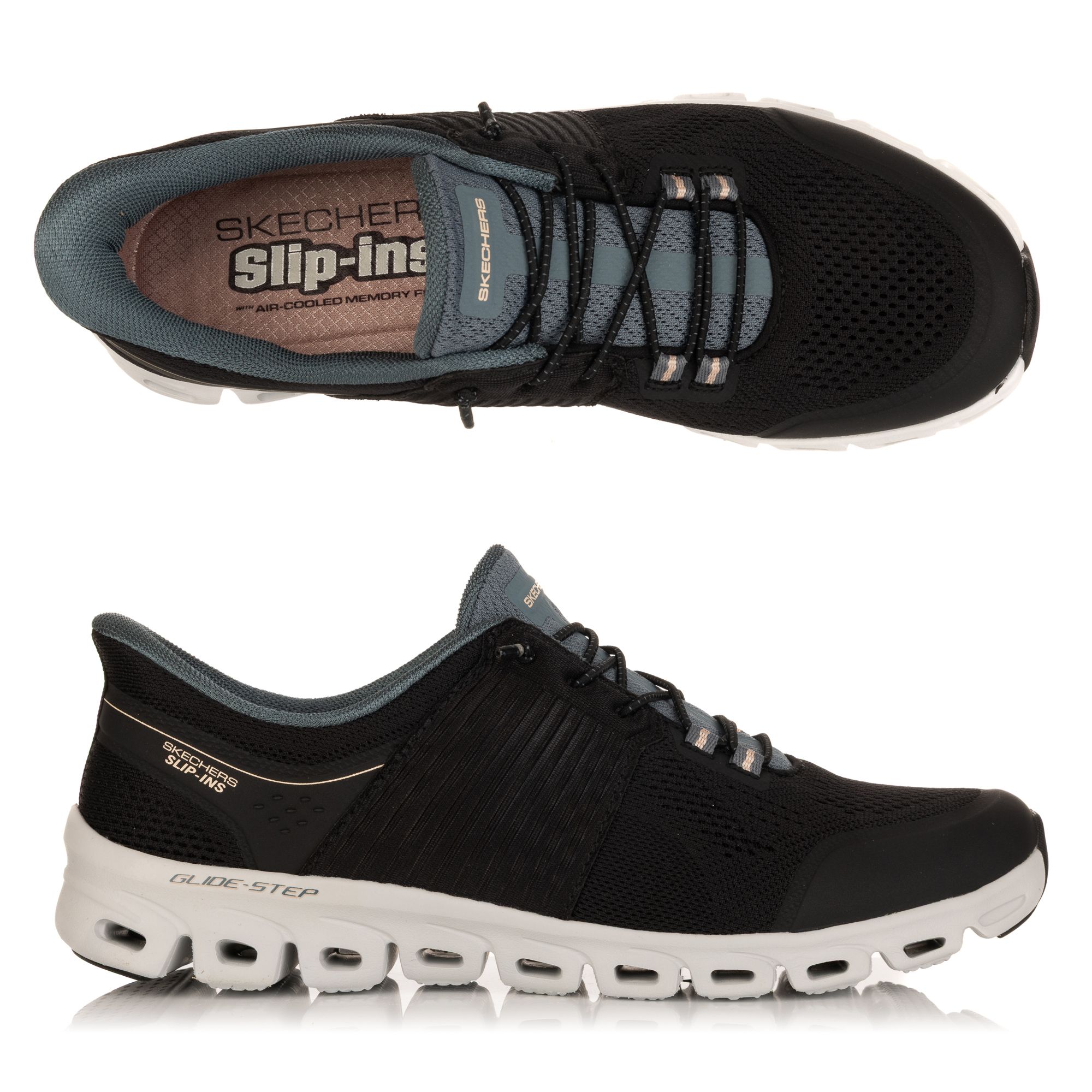 SKECHERS Damen-Slipper Glide Step Stargaze Bungeeschnürung Hands Free Slip-Ins®