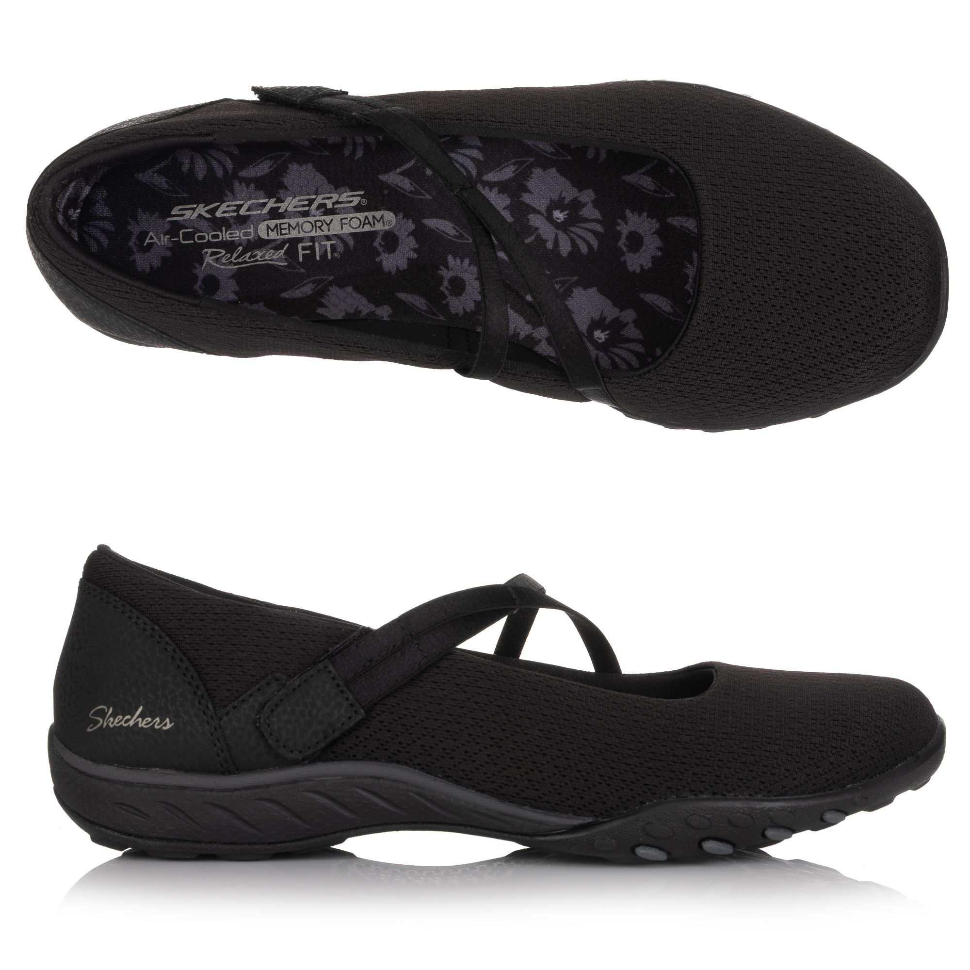 SKECHERS Damen-Ballerina Breathe Easy Heart´s Mesh Relaxed Fit