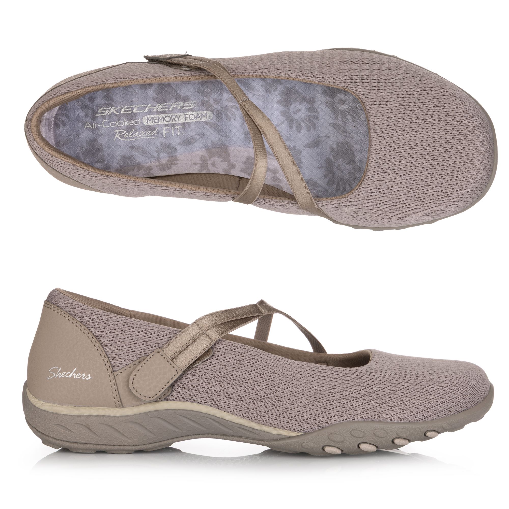 SKECHERS Damen-Ballerina Breathe Easy Heart´s Mesh Relaxed Fit