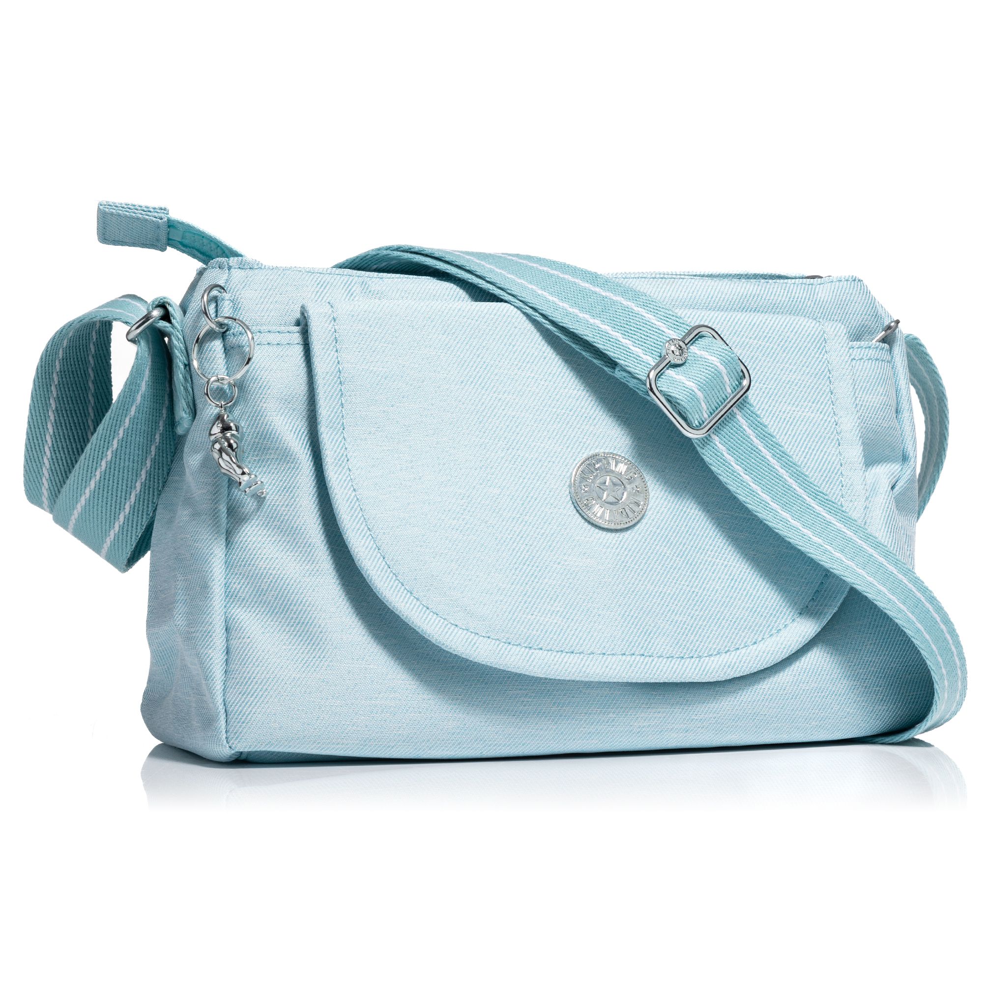 KIPLING® Umhängetasche Karli Sicherheitsfach Jeans-Optik