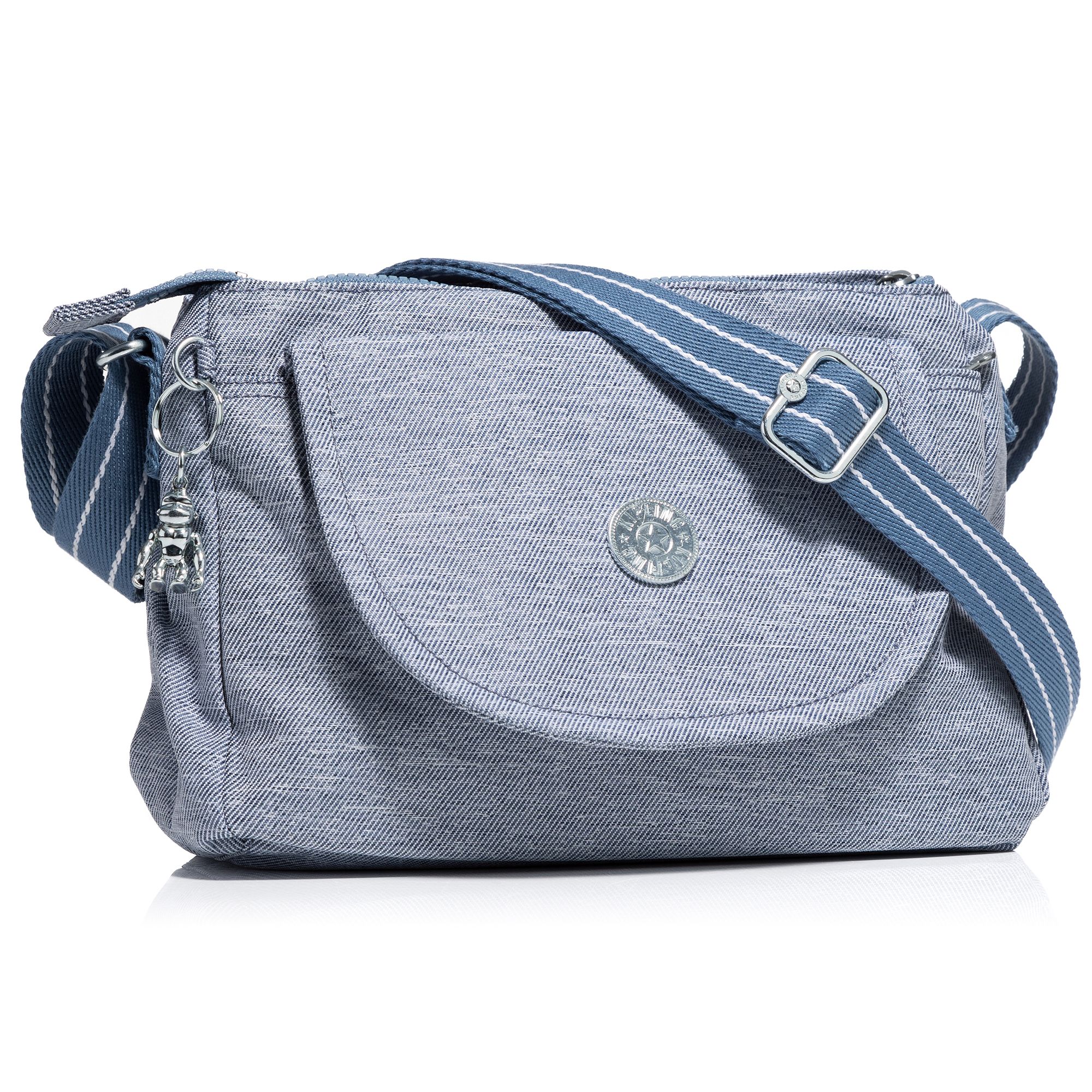 KIPLING® Umhängetasche Karli Sicherheitsfach Jeans-Optik
