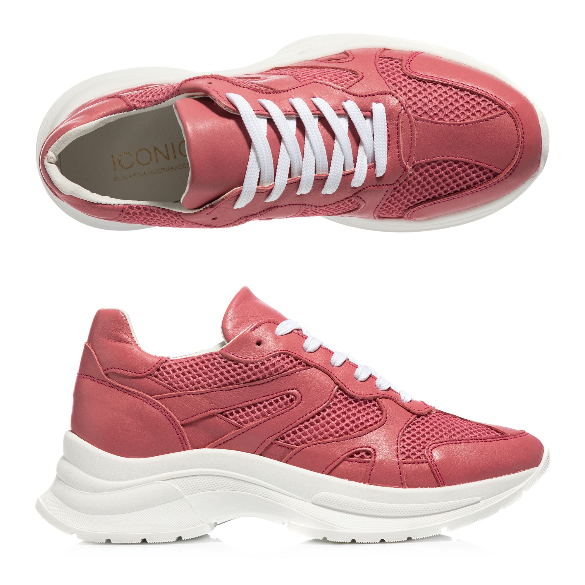 ICONIC by Marina Hoermanseder Damen-Sneaker Materialmix leichte Sohle