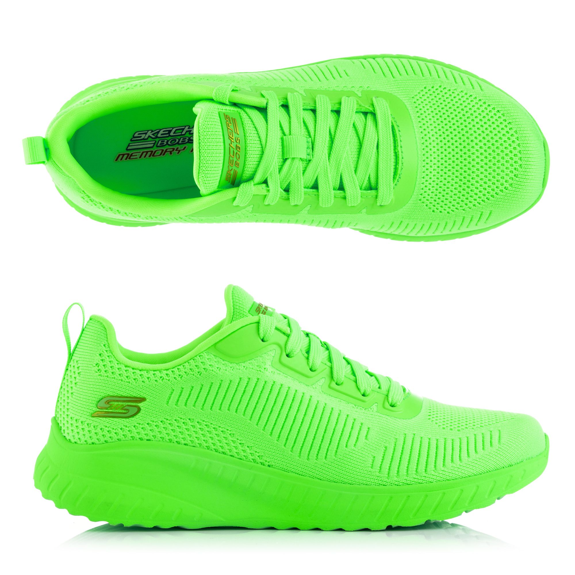 SKECHERS Damen-Sneaker Bobs Squad Chaos Strick/Mesh Memory Foam