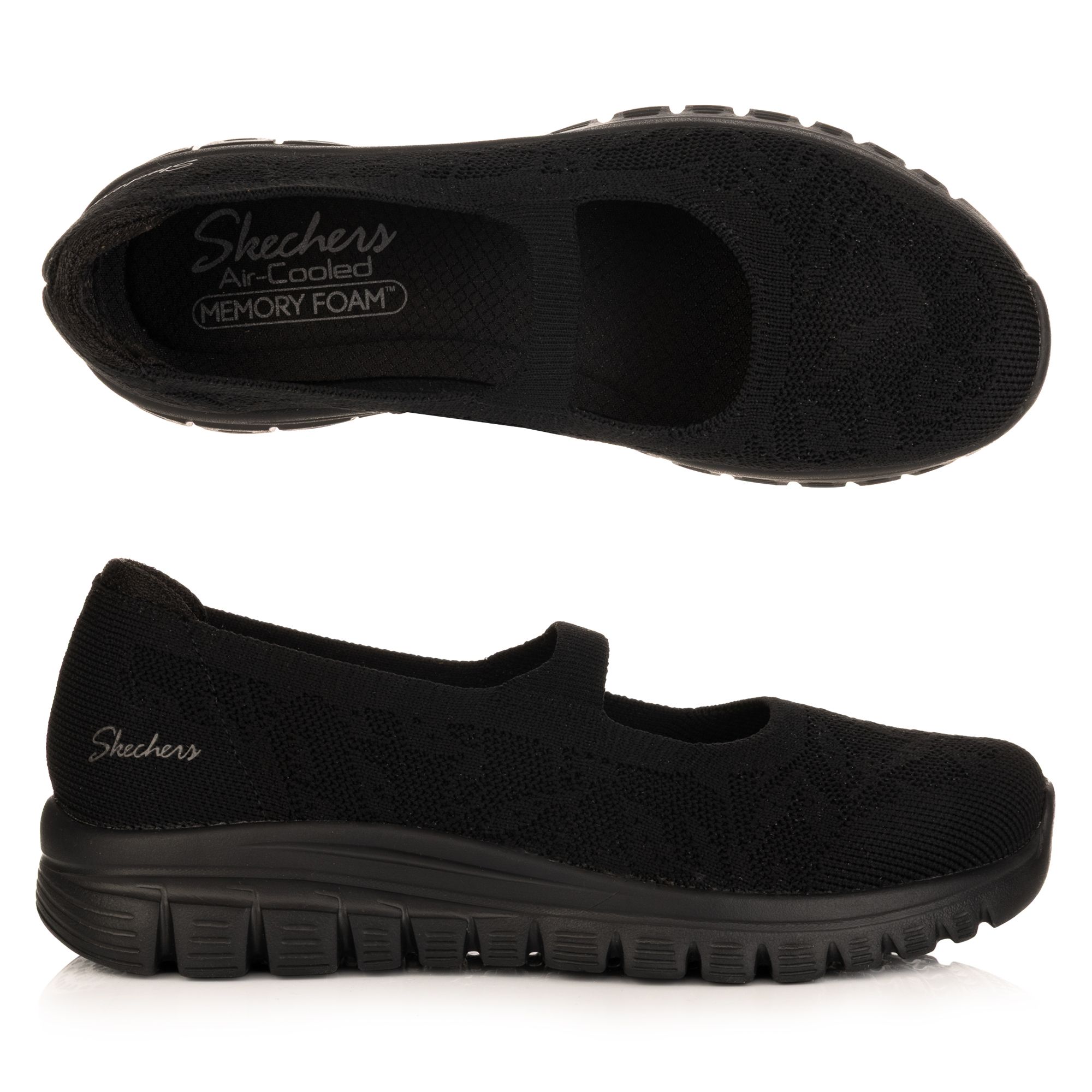 SKECHERS Damen-Ballerina Graceful Strick Memory Foam
