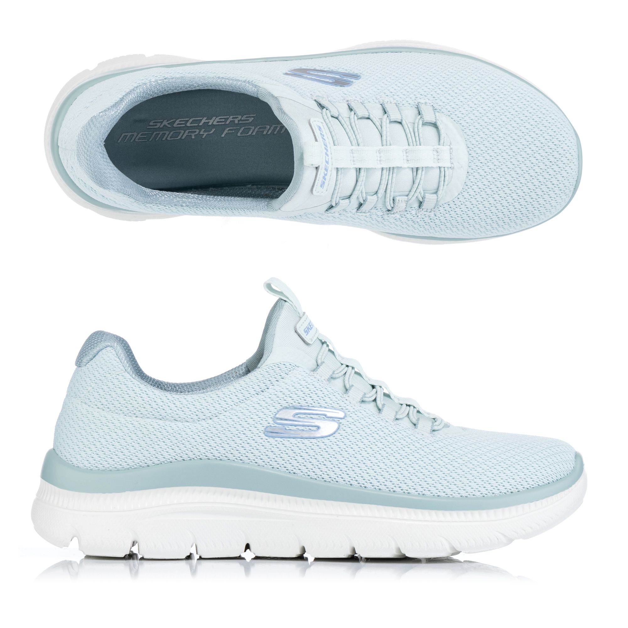 SKECHERS Damen-Slipper Summits Plus Mesh Bungee Schnürung