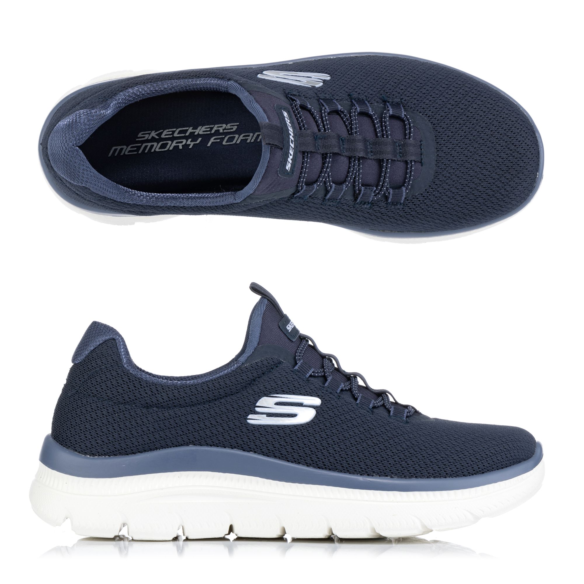 SKECHERS Damen-Slipper Summits Plus Mesh Bungee Schnürung