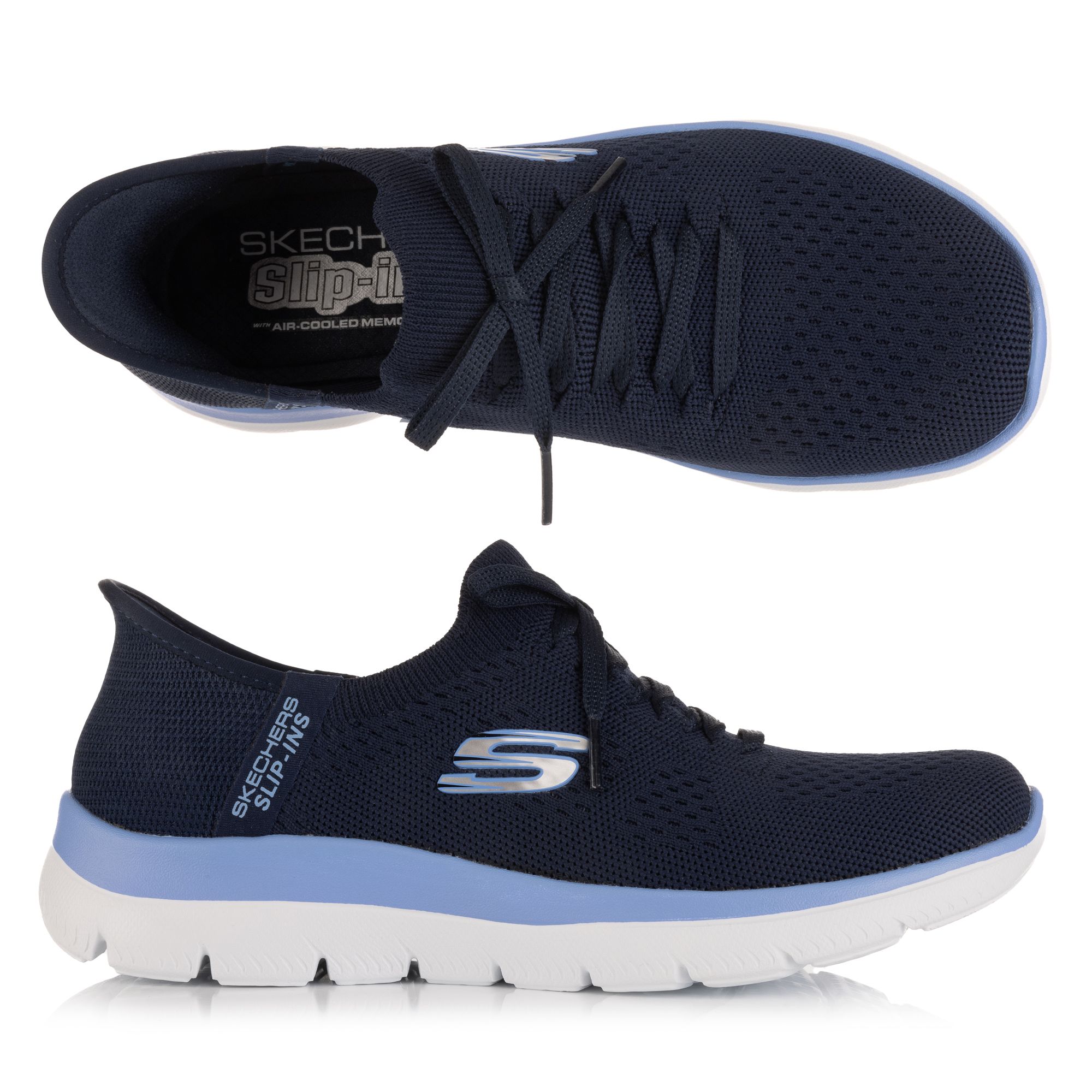 SKECHERS Damen-Slipper Summits- New Daily Stretch Strick Hands Free Slip-ins®