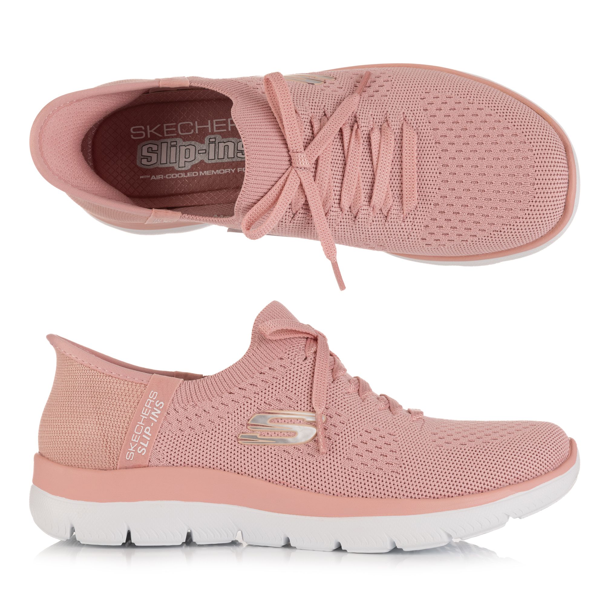 SKECHERS Damen-Slipper Summits- New Daily Stretch Strick Hands Free Slip-ins®