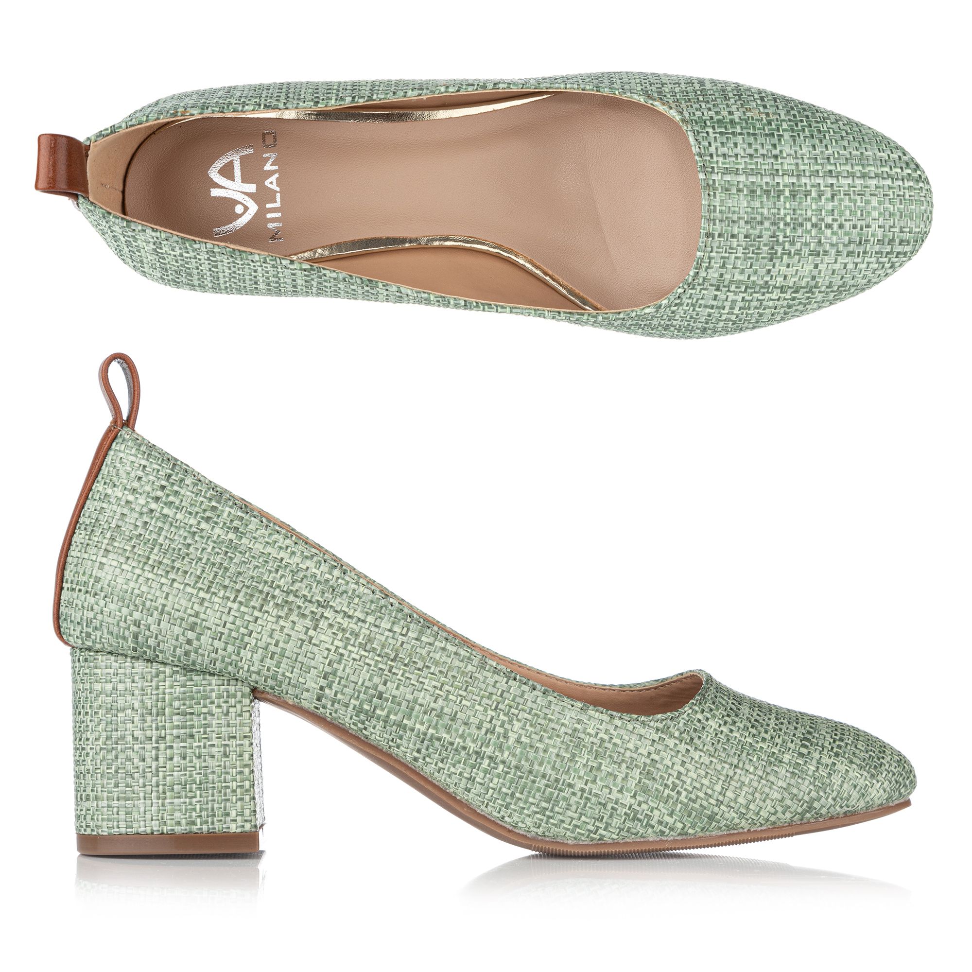 VIA MILANO Pump Raffia Memoryschaum- Polsterung