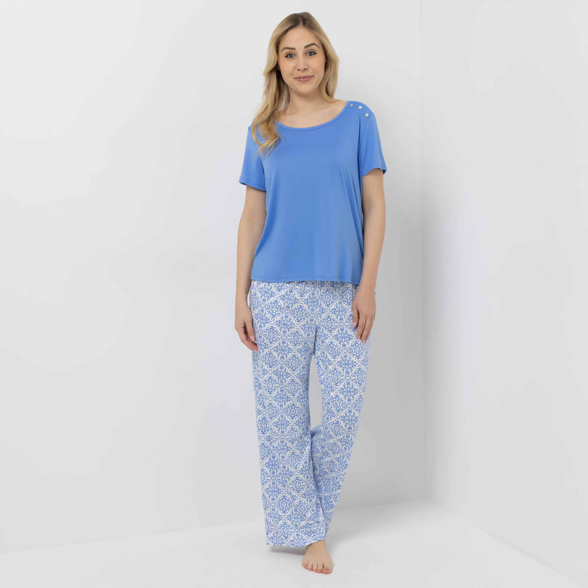 MUK LUKs 2tlg. Set Lounge-Hose Shirt, 1/2 Arm Jersey-Ware