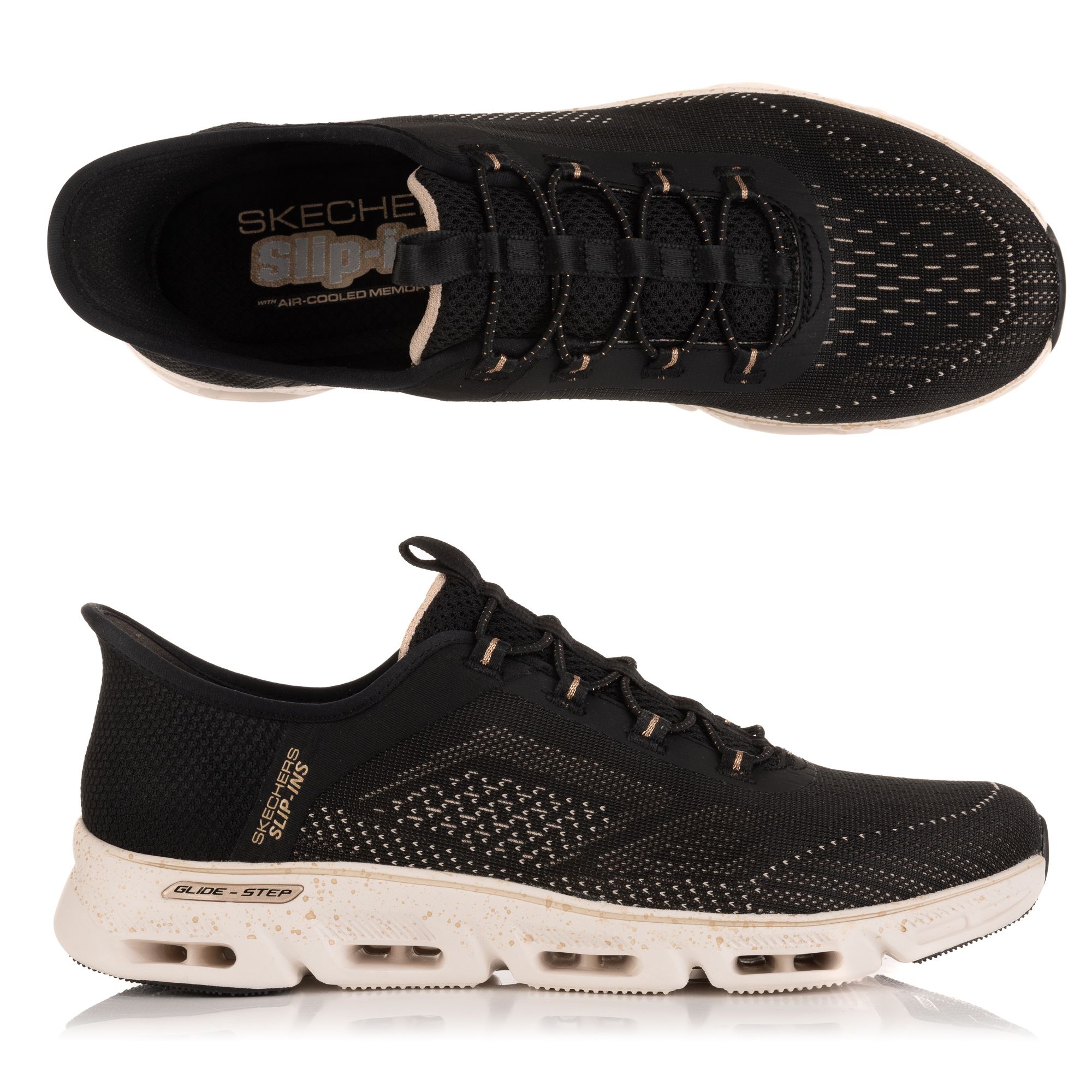 SKECHERS Damen-Slipper Glide Step Gratify Mesh Hands Free Slip-ins®