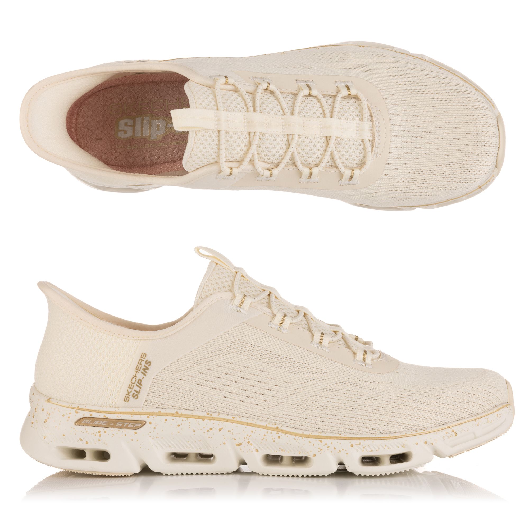 SKECHERS Damen-Slipper Glide Step Gratify Mesh Hands Free Slip-ins®