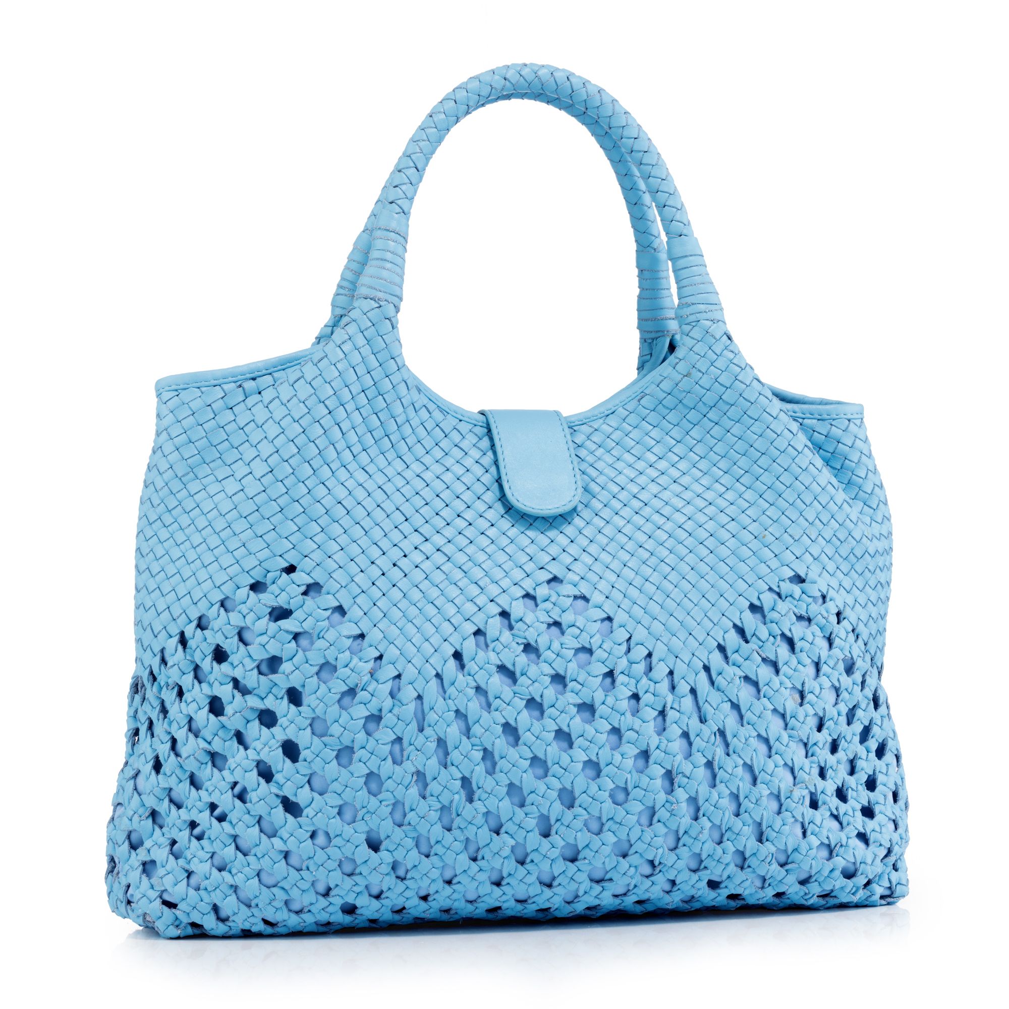 DAWID by Dawid Tomaszewski Henkeltasche echt Leder geflochten