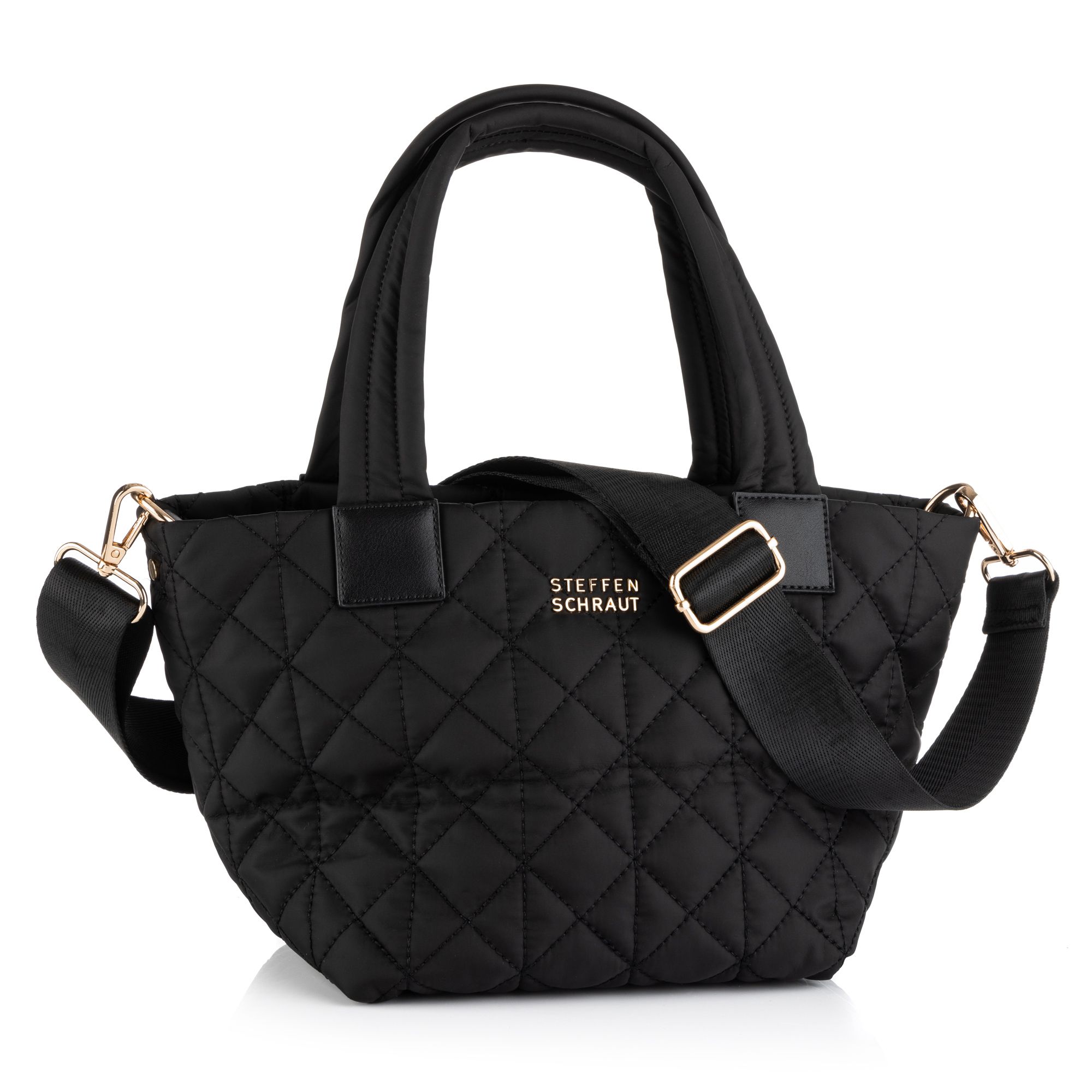 STEFFEN SCHRAUT Henkeltasche Nylon gesteppt diverse Fächer abnehmbarer Riemen