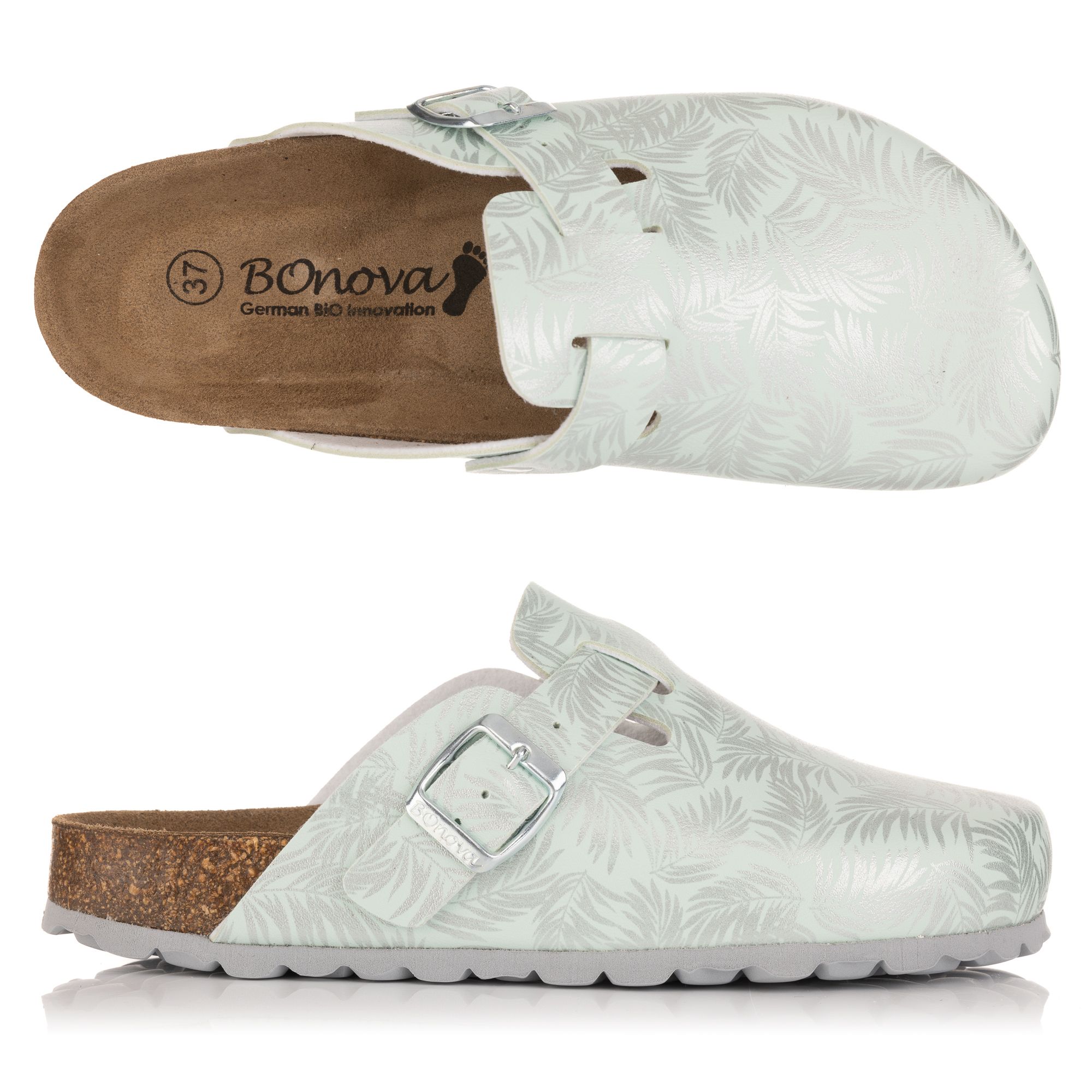 BONOVA Damen-Clog Bonoflor verstellbarer Riemen Super-Soft-Fußbett