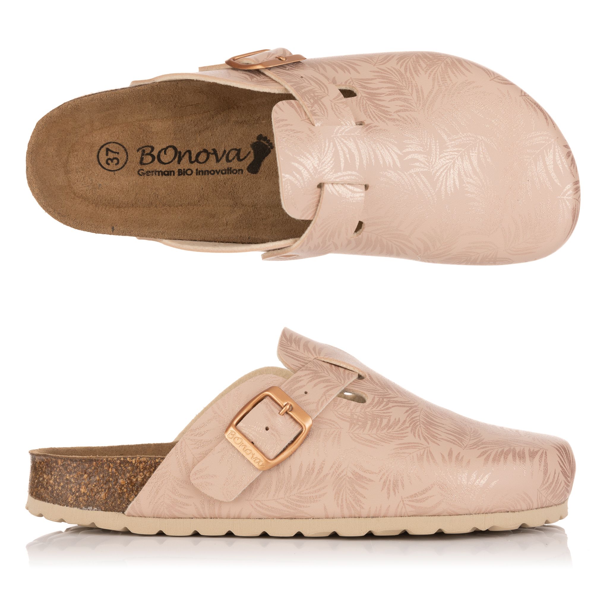 BONOVA Damen-Clog Bonoflor verstellbarer Riemen Super-Soft-Fußbett