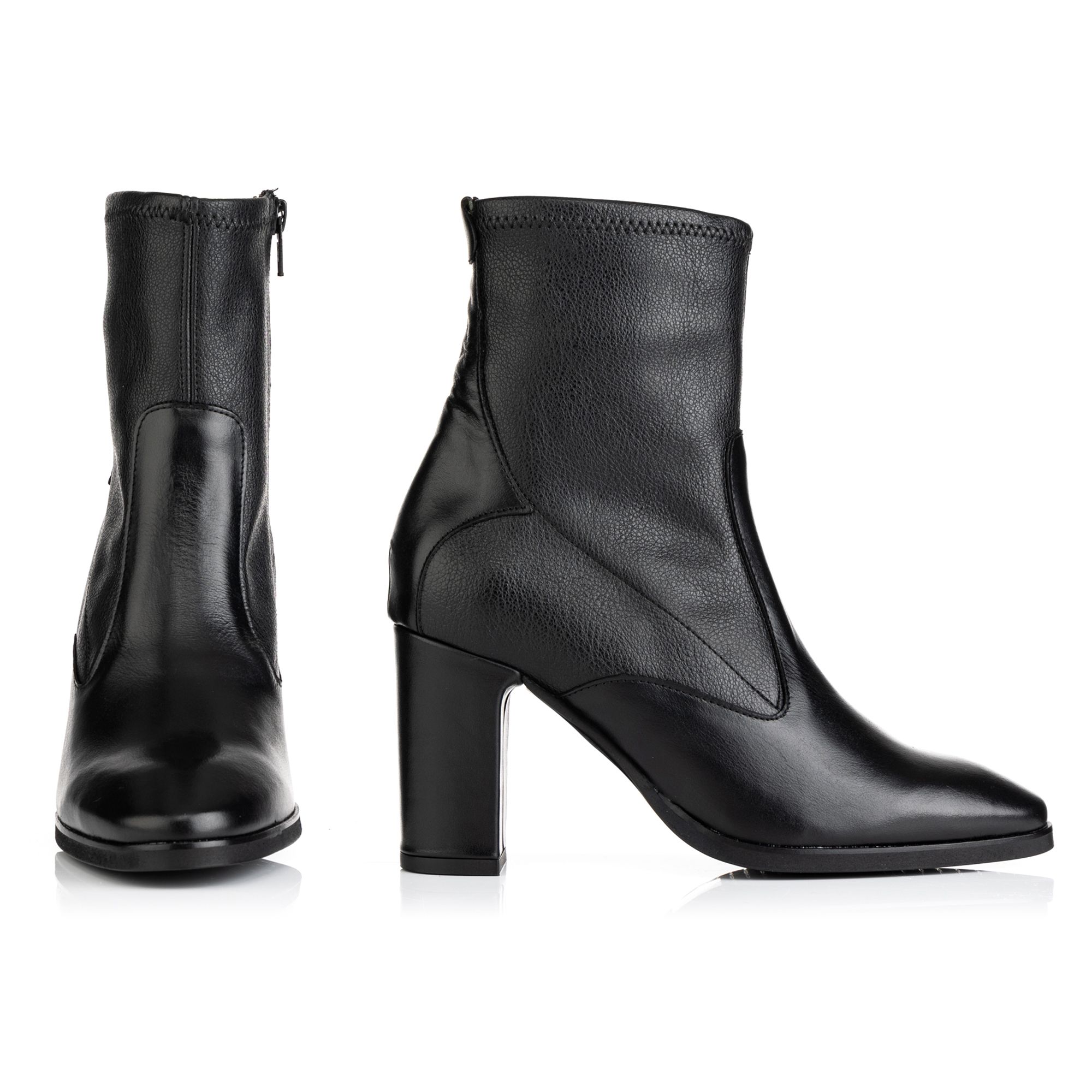 VIA MILANO Damen-Stiefelette echt Leder Absatz ca. 7cm