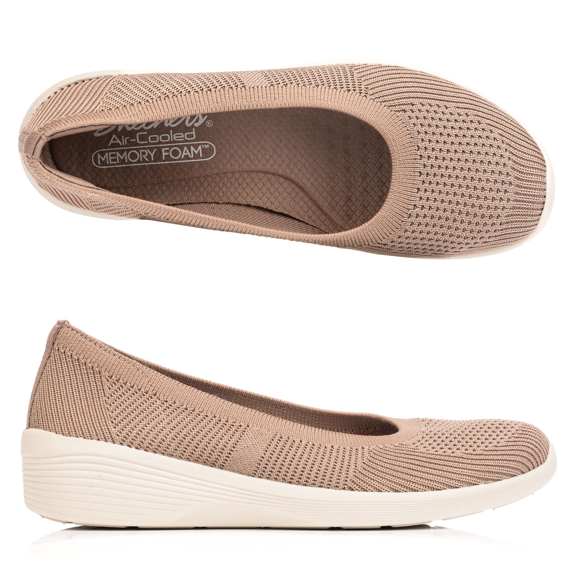SKECHERS Damen-Ballerina Arya Fancy You Strick Memory Foam