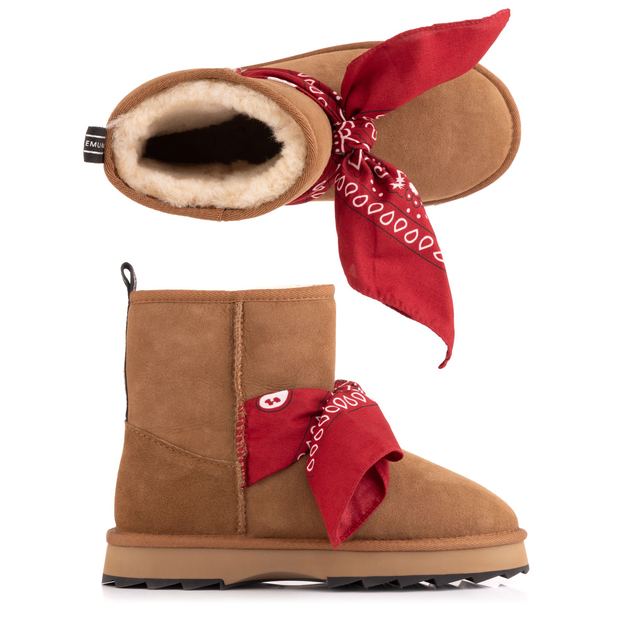 EMU Australia Damen-Stiefel Sharky Mini Bandana Schafsfell wasserabweisend