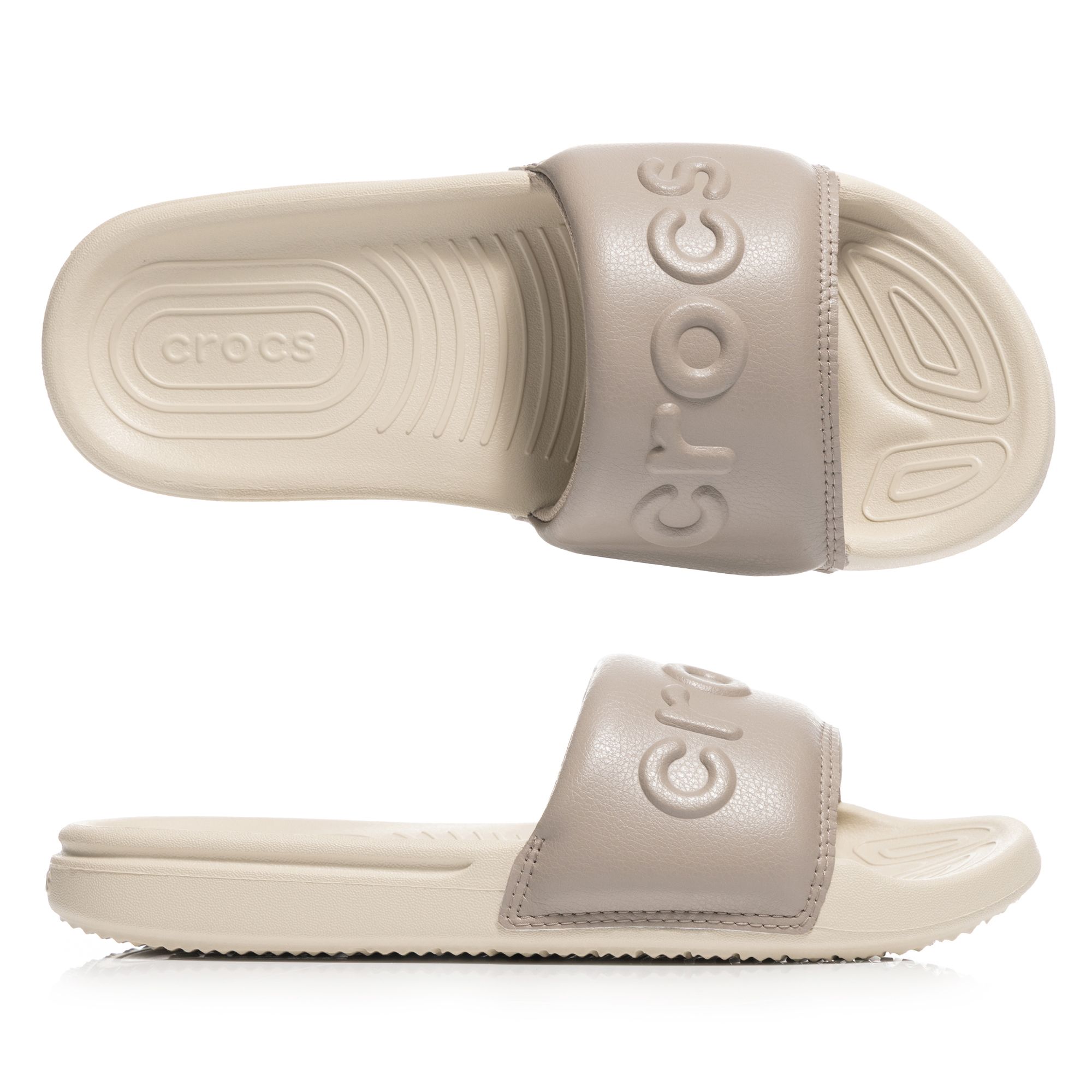 CROCS™ Damen-Pantolette Crocs All Day Slide geprägtes Logo Mellow™ Fußbett