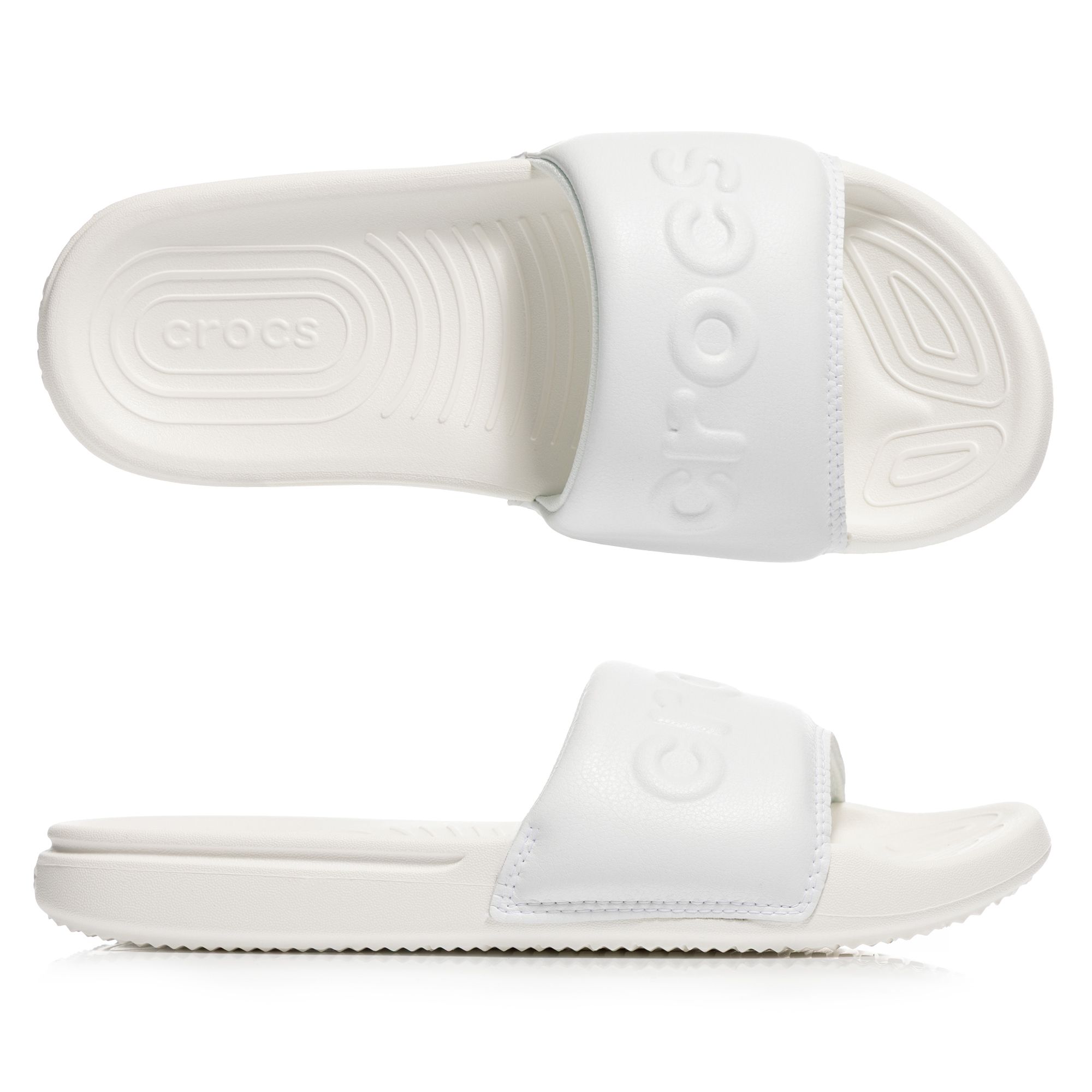 CROCS™ Damen-Pantolette Crocs All Day Slide geprägtes Logo Mellow™ Fußbett