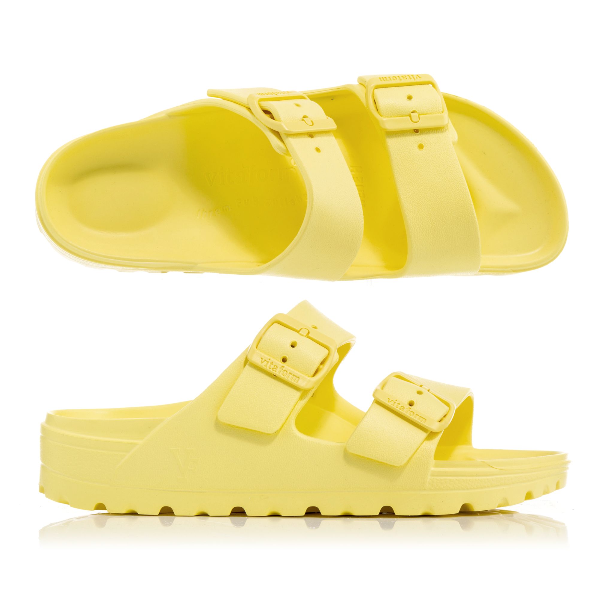 VITAFORM Damen- Pantolette EVA 2 Schnallen Tieffußbett