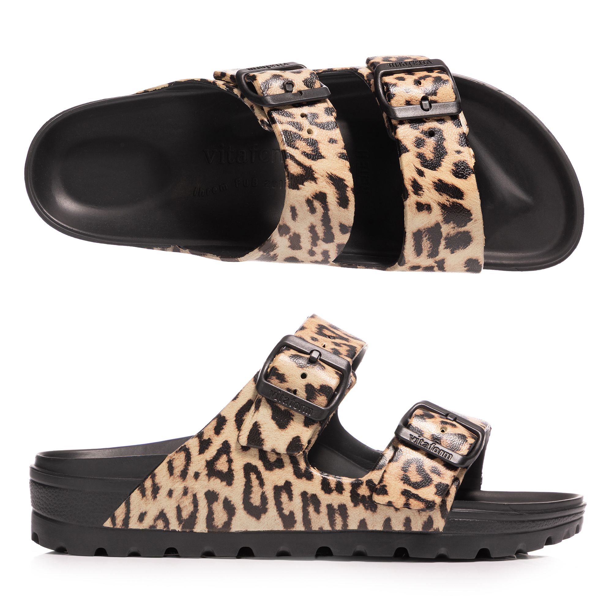 VITAFORM Damen- Pantolette EVA 2 Schnallen Tieffußbett